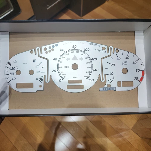 OEM 2004 SLK320 MPH silver tachometer
