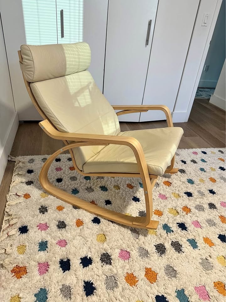 IKEA leather rocking chair