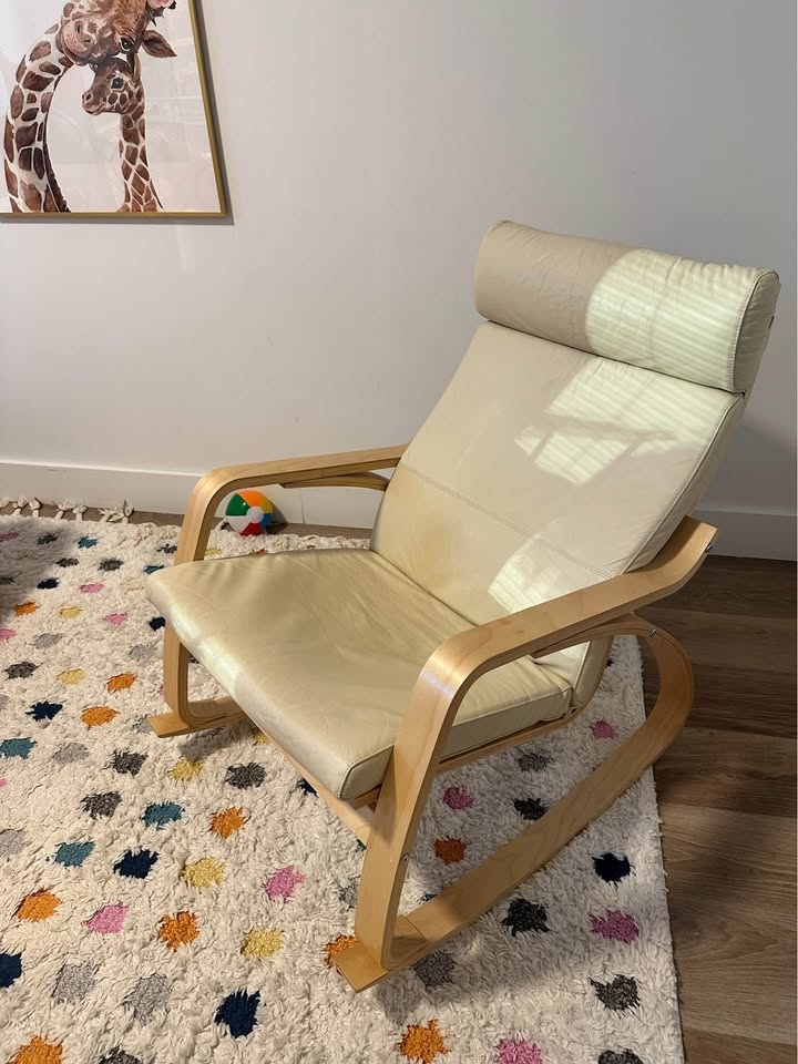 IKEA leather rocking chair - photo 2