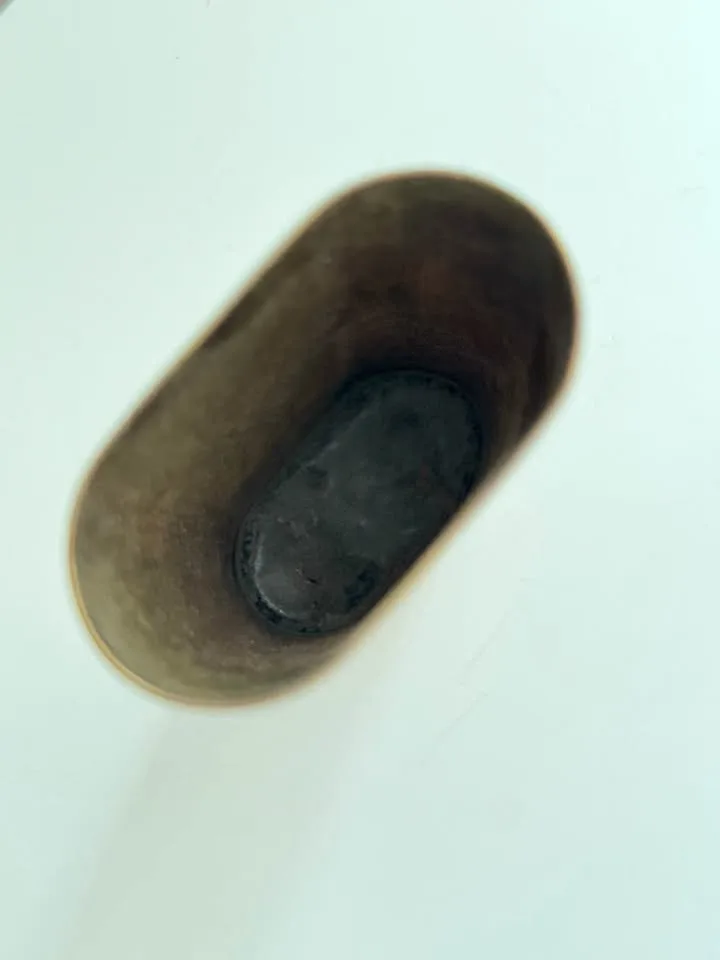 Brass Bud Vase - MCM vase / pencil holder / table decor image indicator(3)