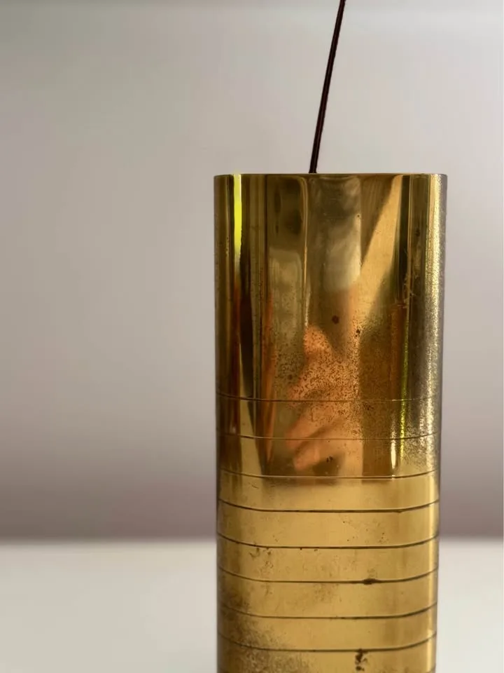 Brass Bud Vase - MCM vase / pencil holder / table decor image indicator(6)