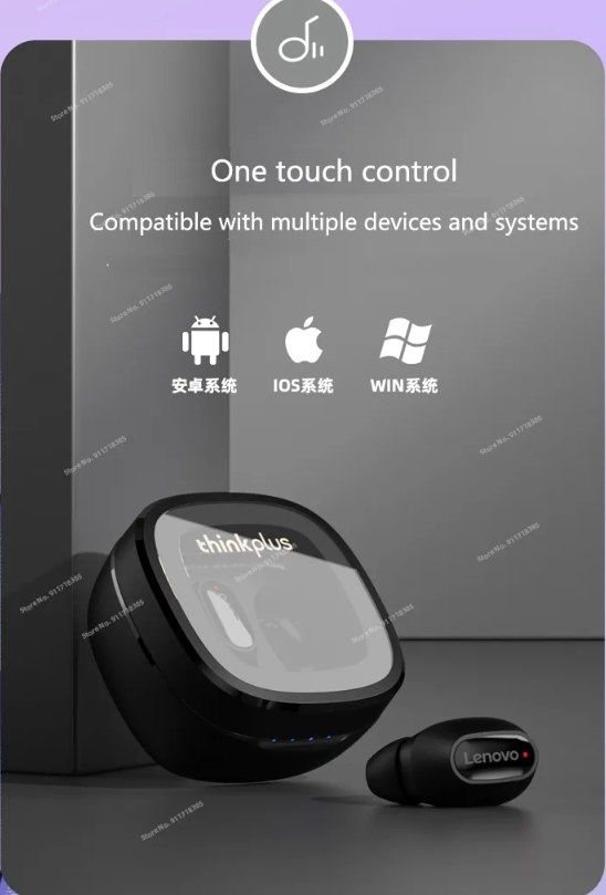Lenovo Bluetooth 5.3 Wireless Earphones - photo 2