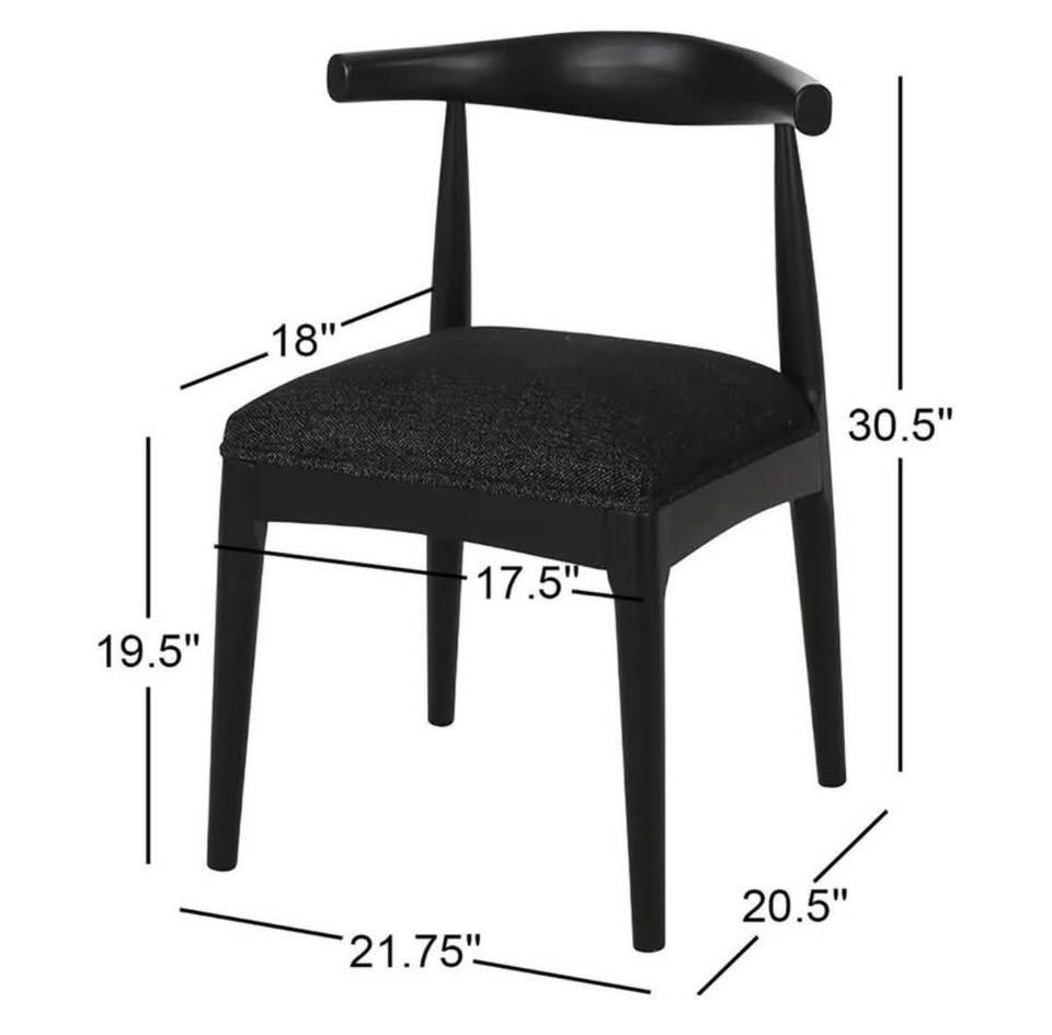 Mid Century Modern Solid Wood Chairs - Brand New - photo 5