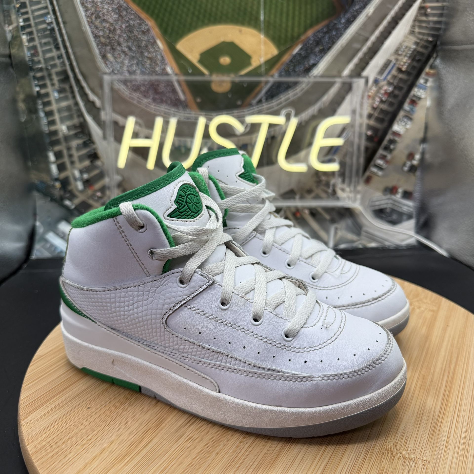 Nike Air Jordan 2 Retro (PS) Lucky Green Sz 1Y - photo 2