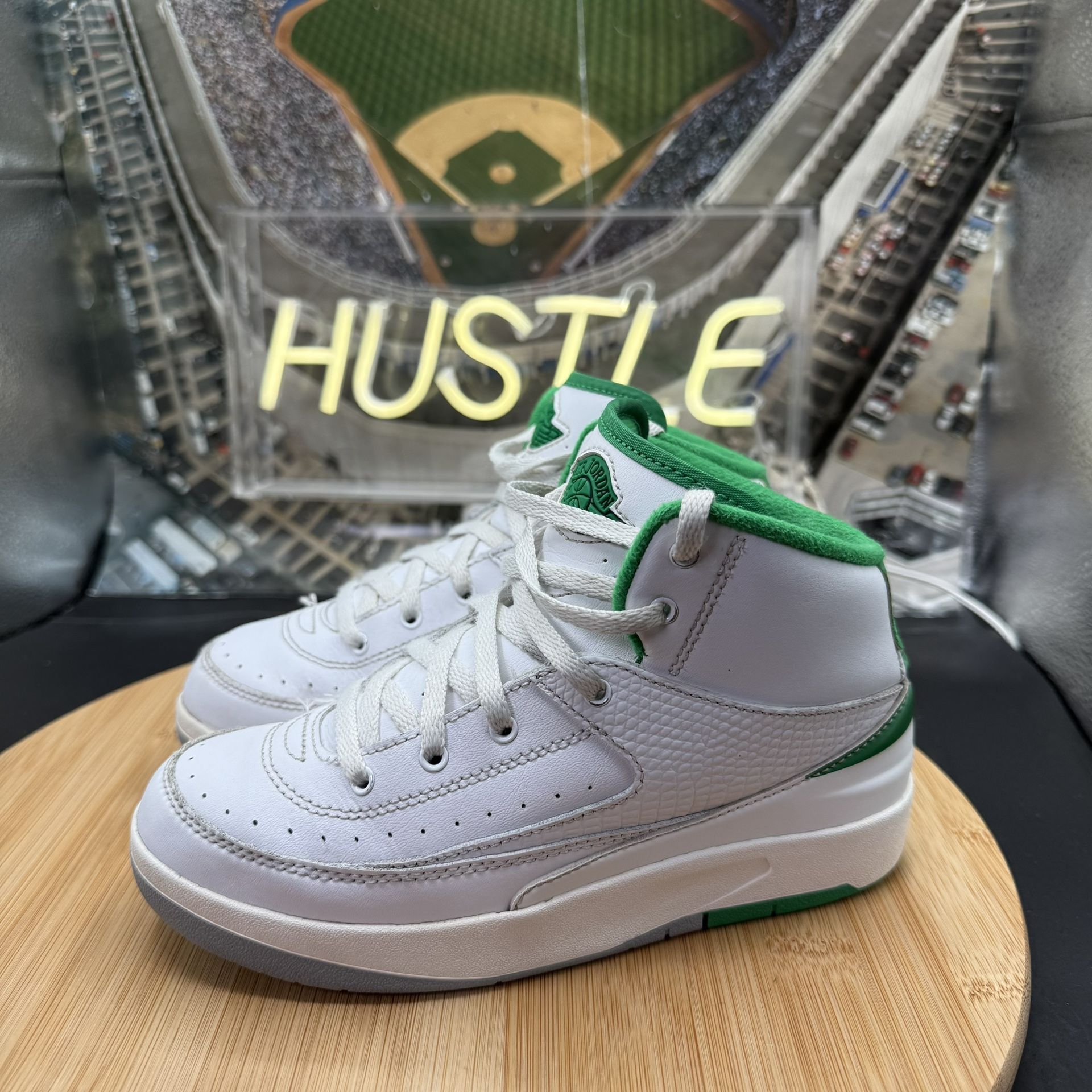 Nike Air Jordan 2 Retro (PS) Lucky Green Sz 1Y - photo 3
