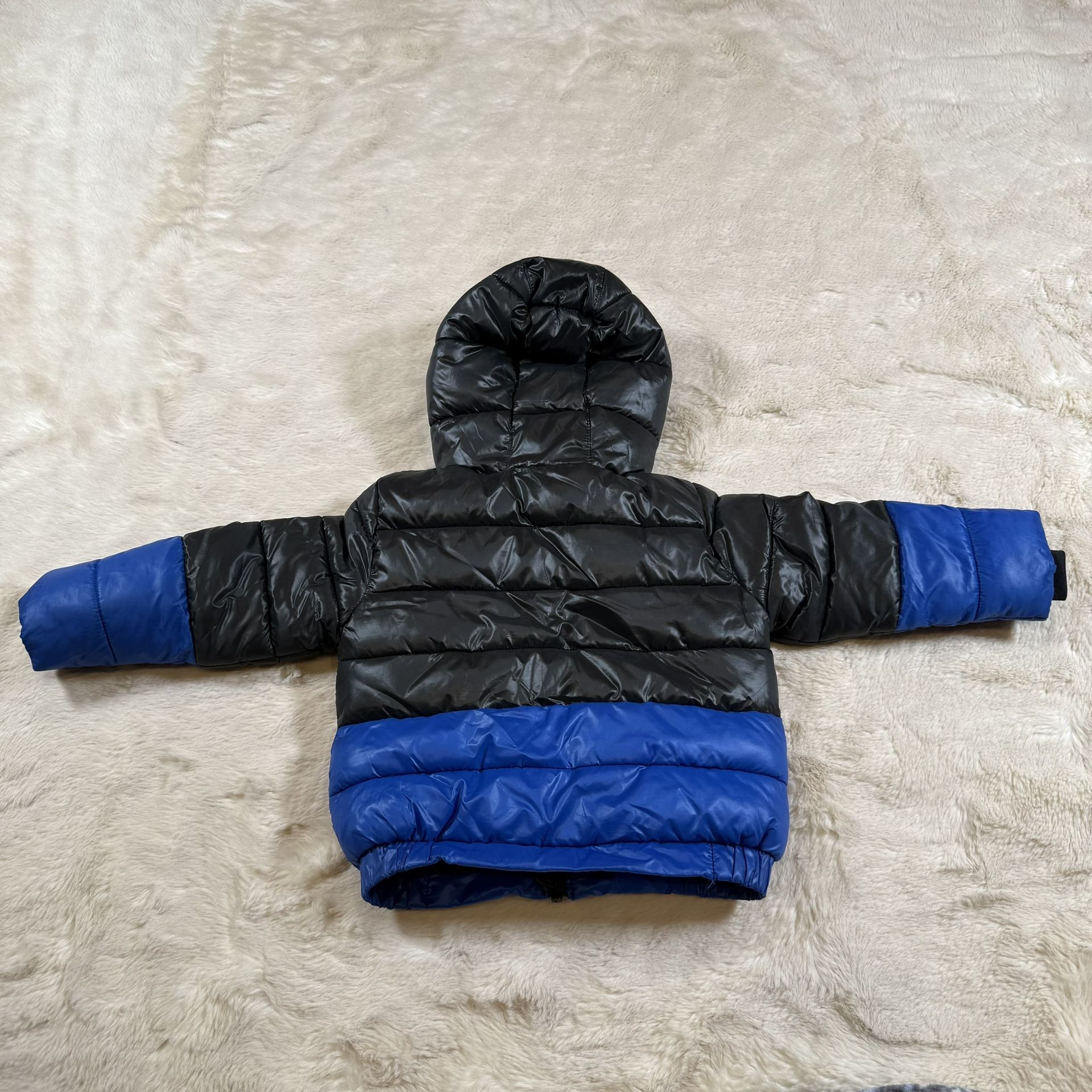 Nike Coat Toddler Boys 18 Months Puffer Jacket Black Blue Sports - photo 2