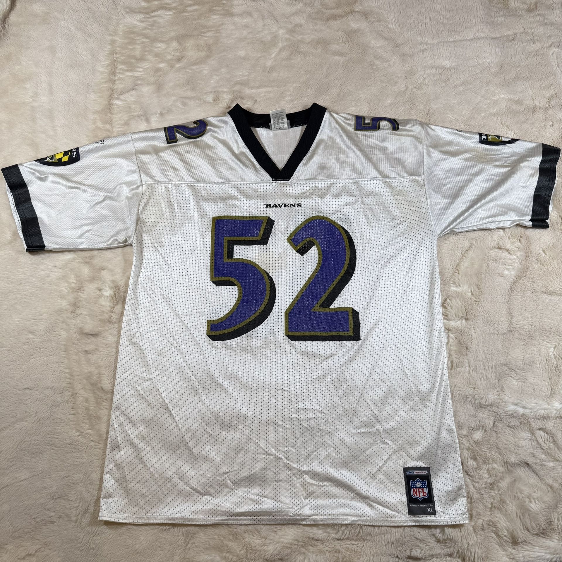 Vintage Ray Lewis #52 Baltimore Ravens Reebok NFL Football Jerse