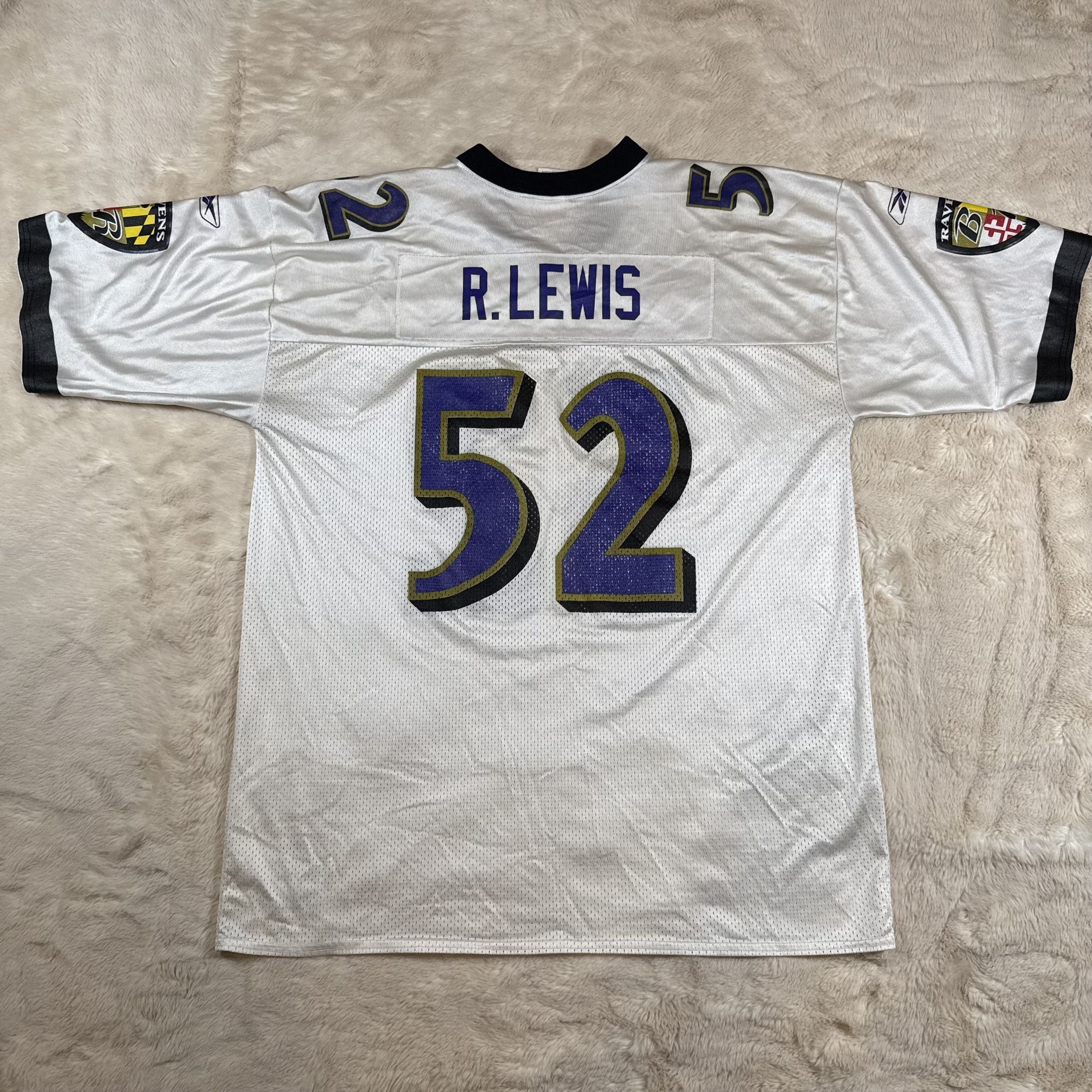 Vintage Ray Lewis #52 Baltimore Ravens Reebok NFL Football Jerse - photo 2