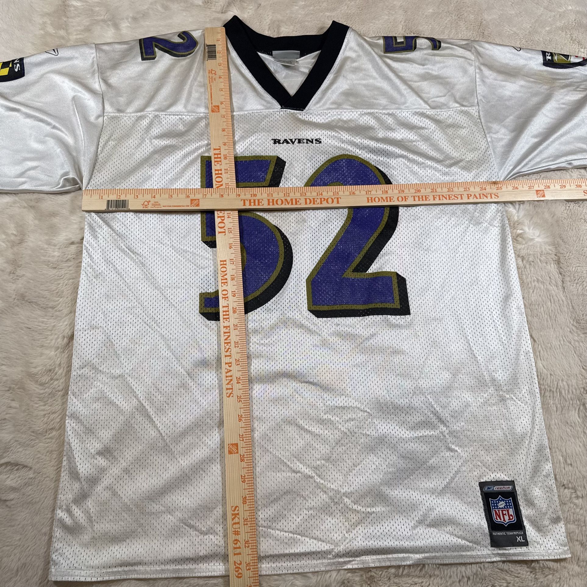 Vintage Ray Lewis #52 Baltimore Ravens Reebok NFL Football Jerse - photo 4