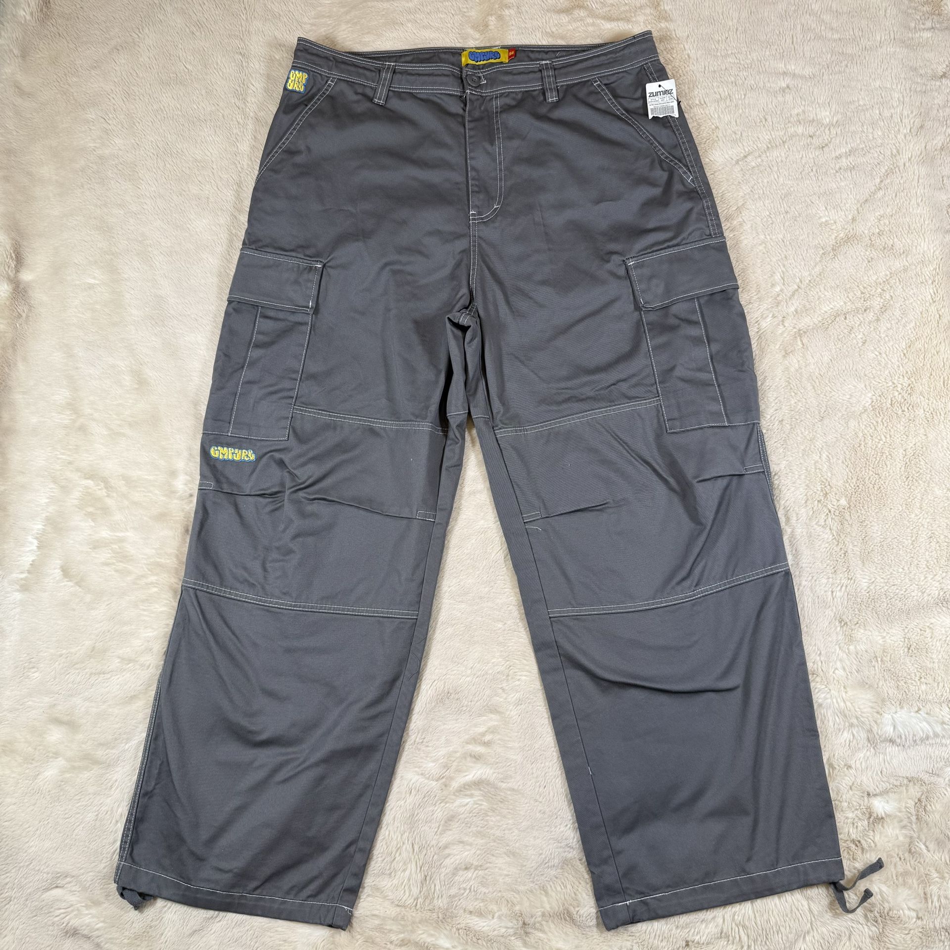 Empyre Ultra Loose Grey Cargo Skate Pants Sz 36