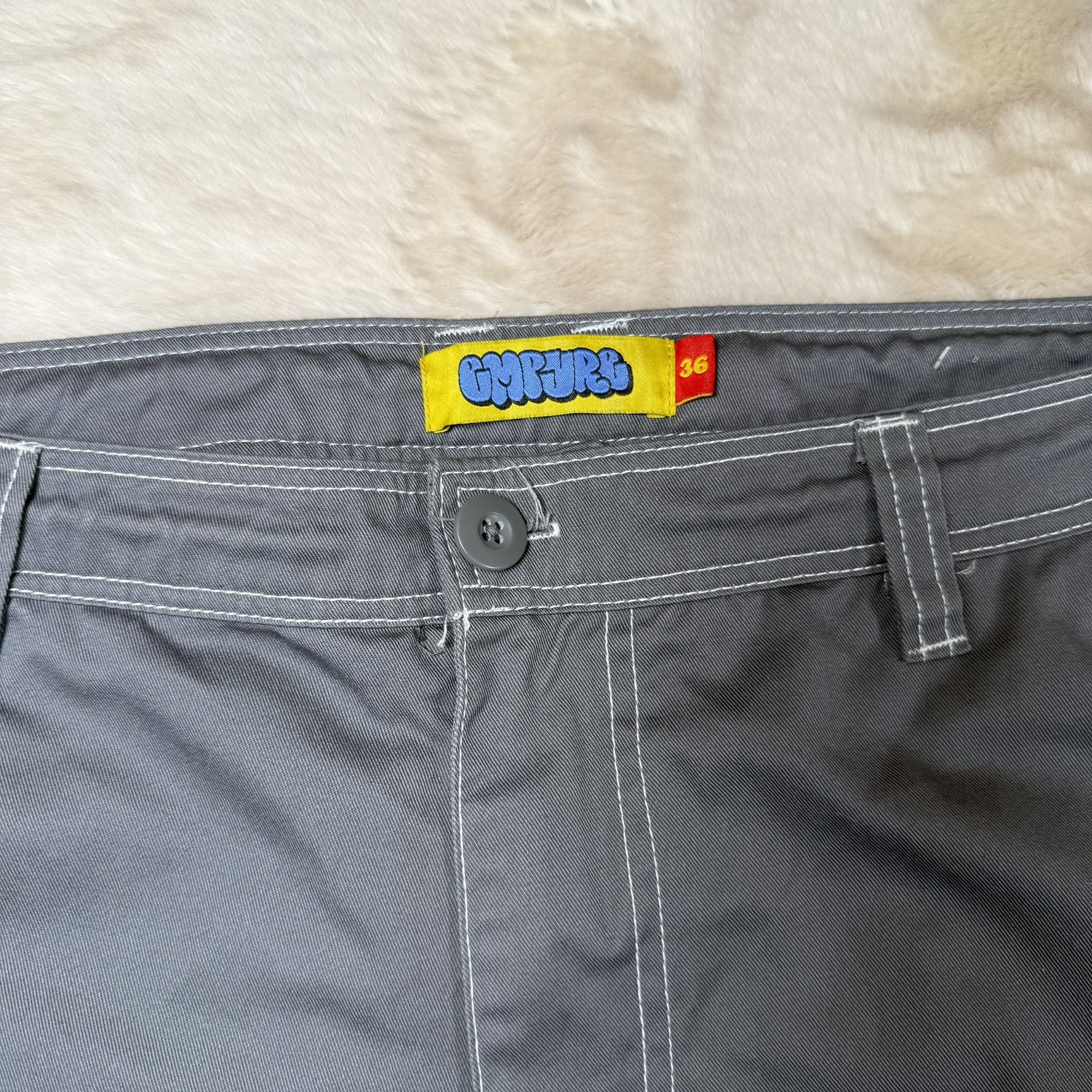 Empyre Ultra Loose Grey Cargo Skate Pants Sz 36 - photo 5