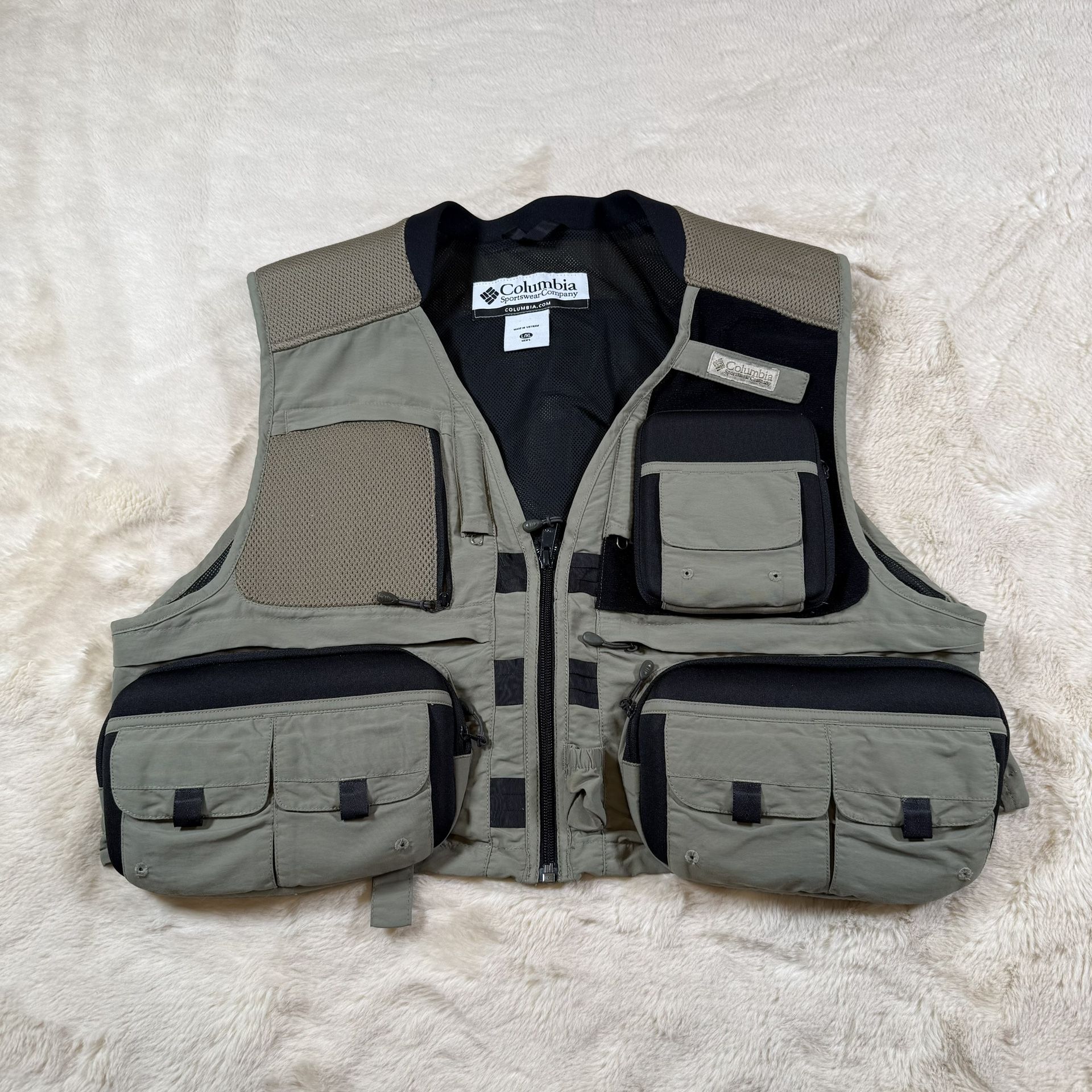 Vintage Columbia Fishing Vest Jacket L/XL