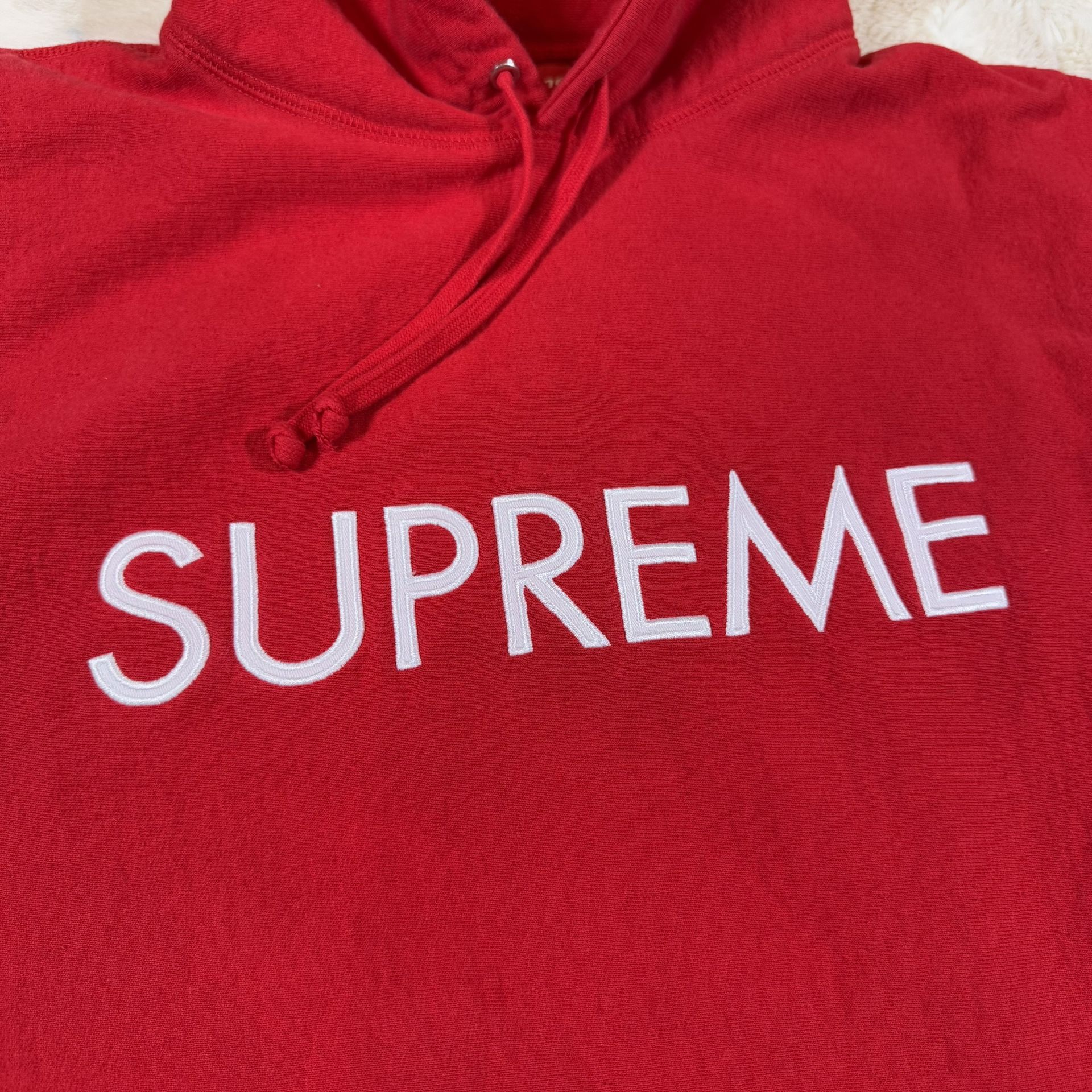 Supreme Capital Hooded Sweatshirt Red (FW22) Sz L - photo 4