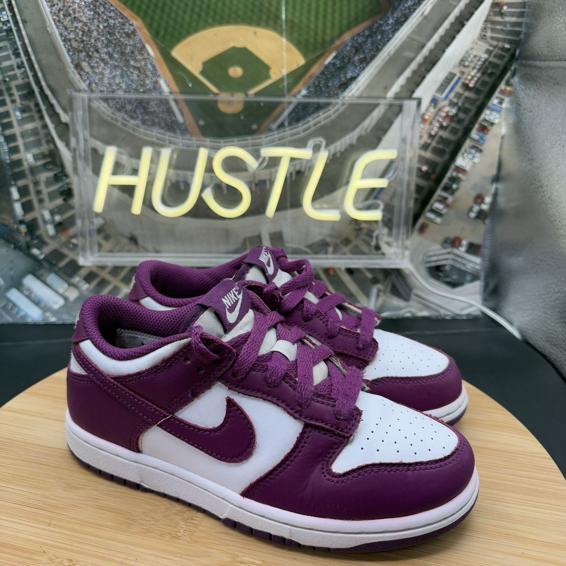 Nike Dunk Low (PS) Size 1.5Y ‘Viotech/White’ Casual Sneakers (FB - photo 2