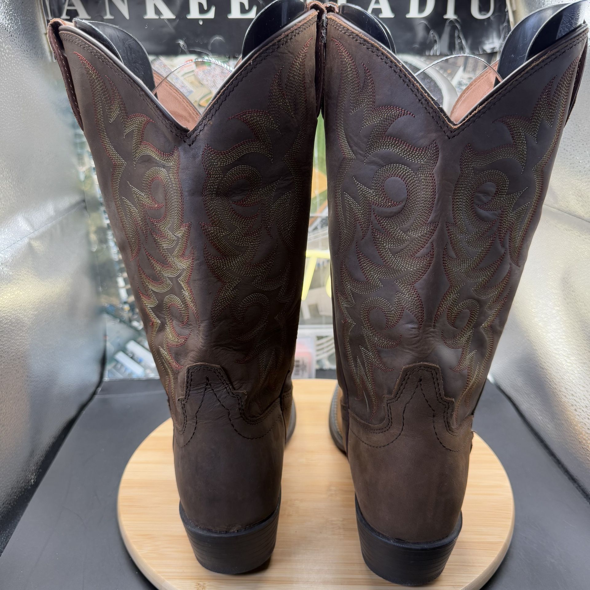 Justin Stampede 2551 Brown Leather Cowboy Boots 10EE - photo 4