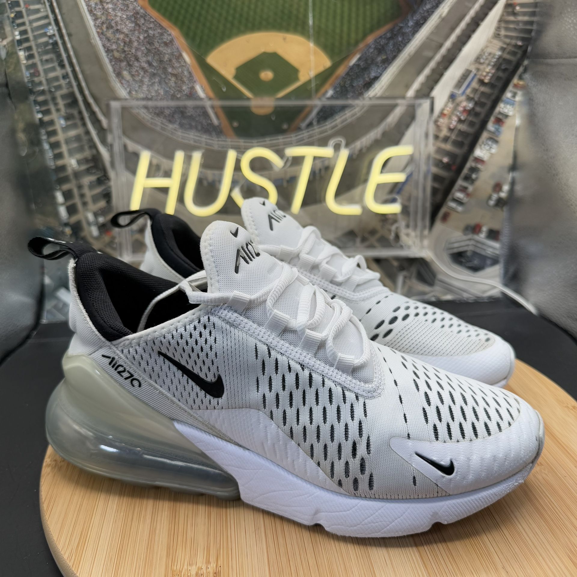 Nike Air Max 270 Women's White/Black Casual Shoes Size 8 - photo 2