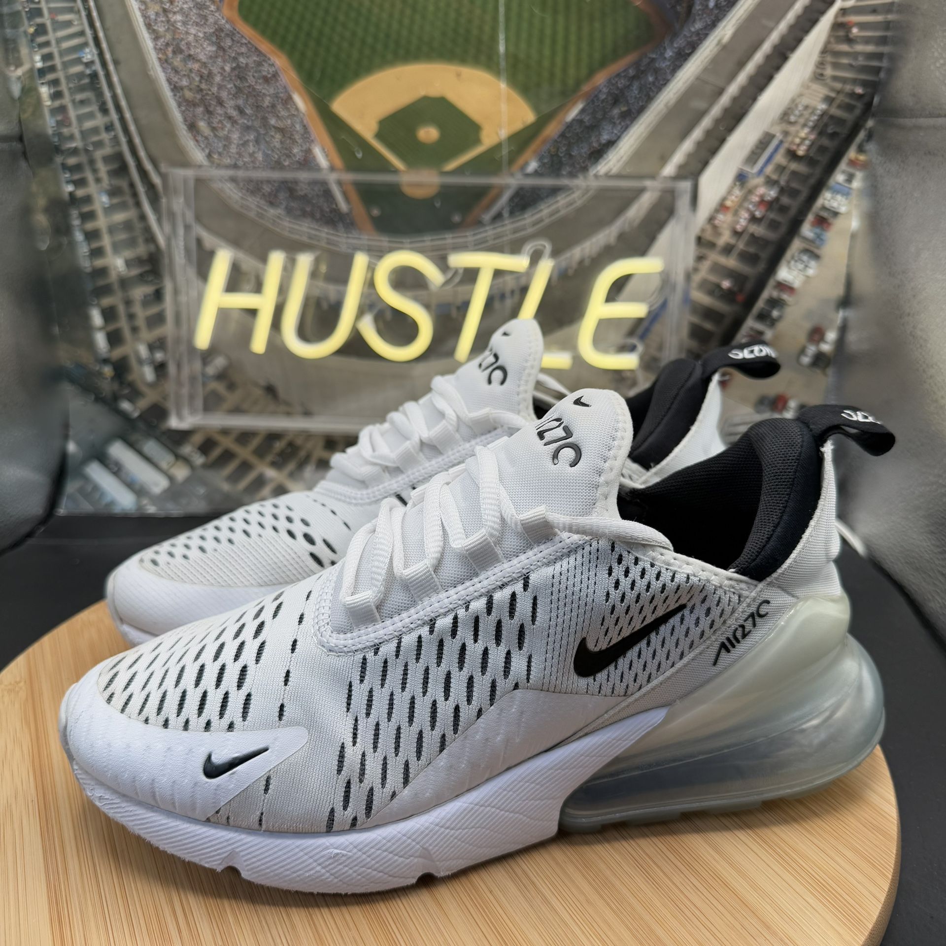 Nike Air Max 270 Women's White/Black Casual Shoes Size 8 - photo 3