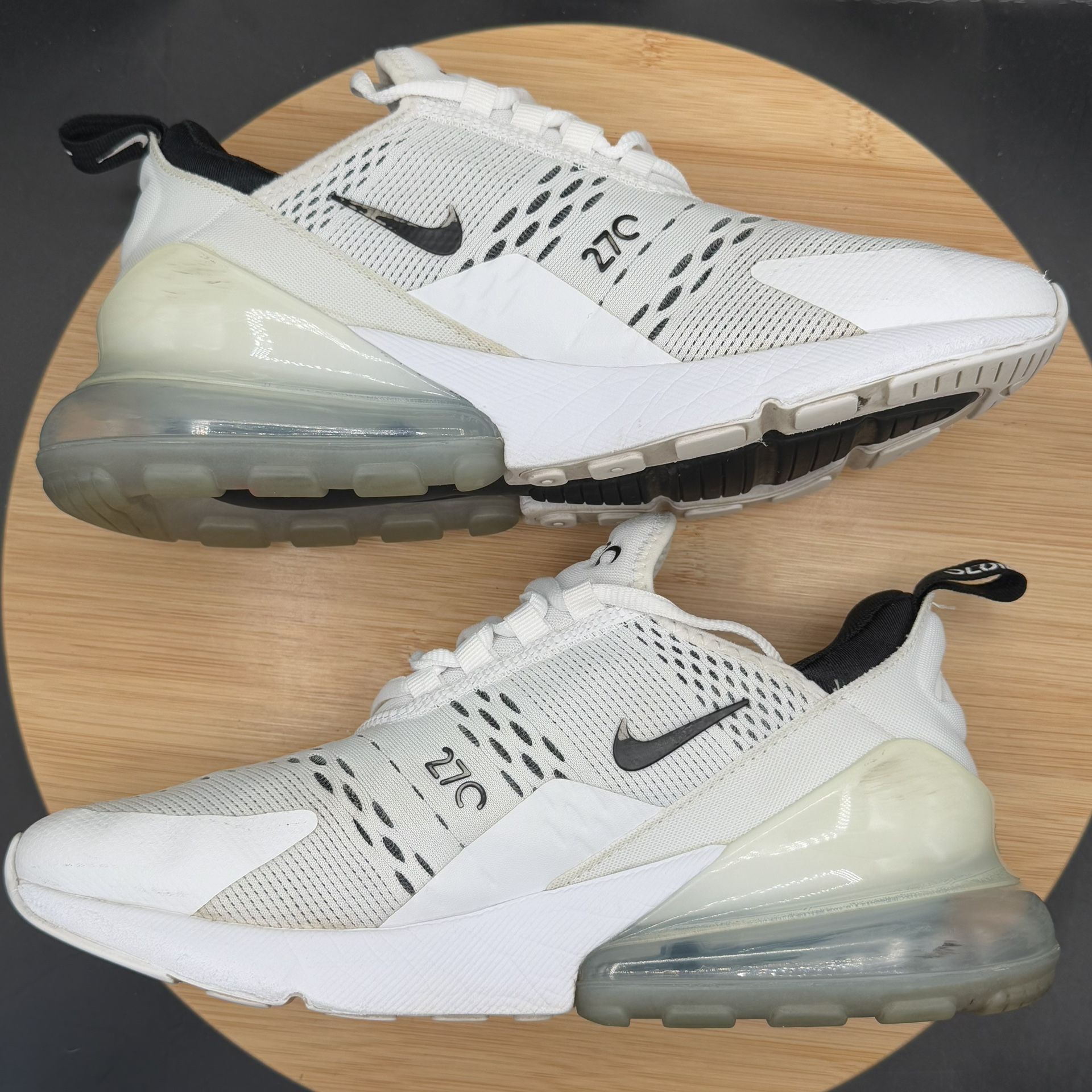 Nike Air Max 270 Women's White/Black Casual Shoes Size 8 - photo 5