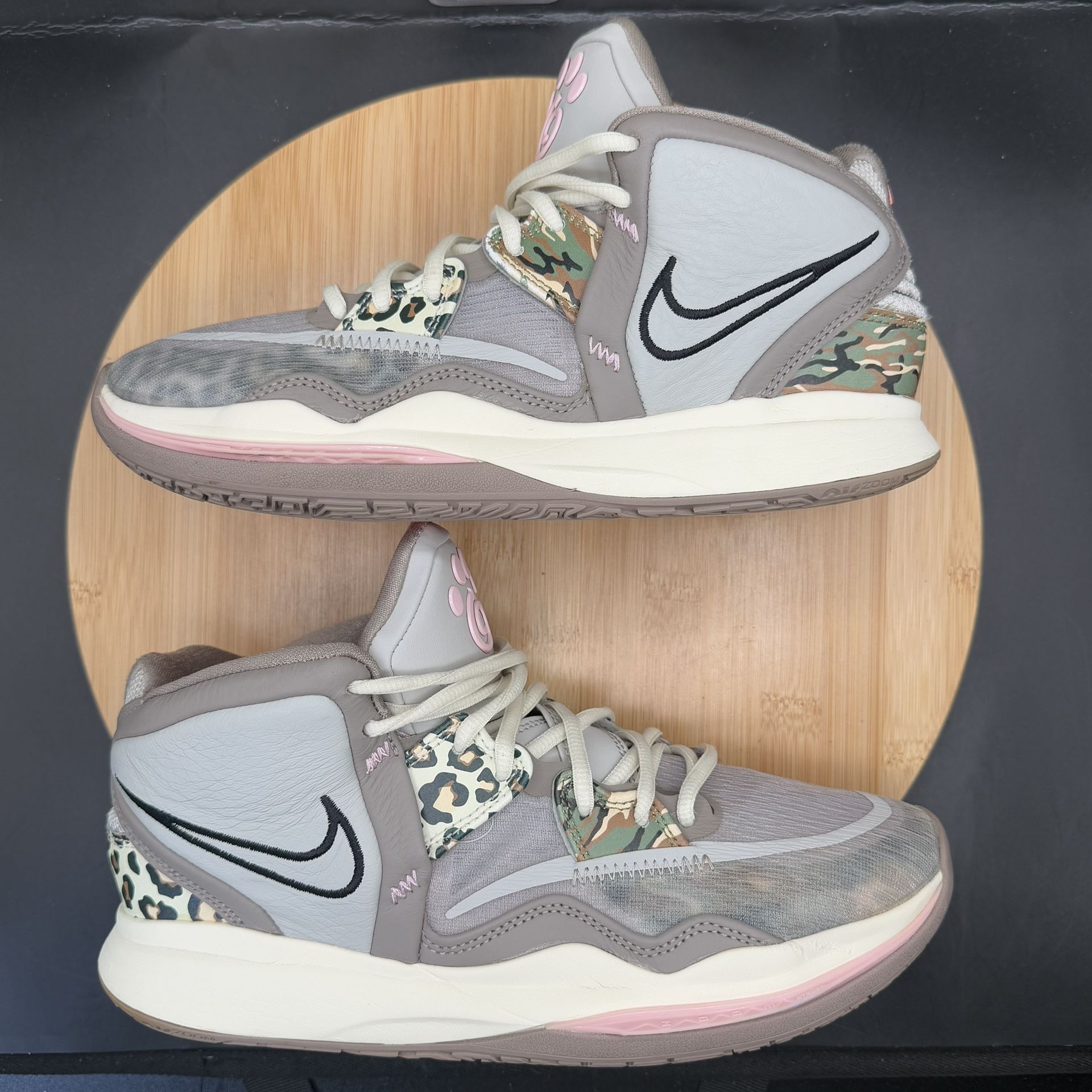 Nike Kyrie Infinity Leopard Camo Mens Size 8 Gray Basketball Sne - photo 4