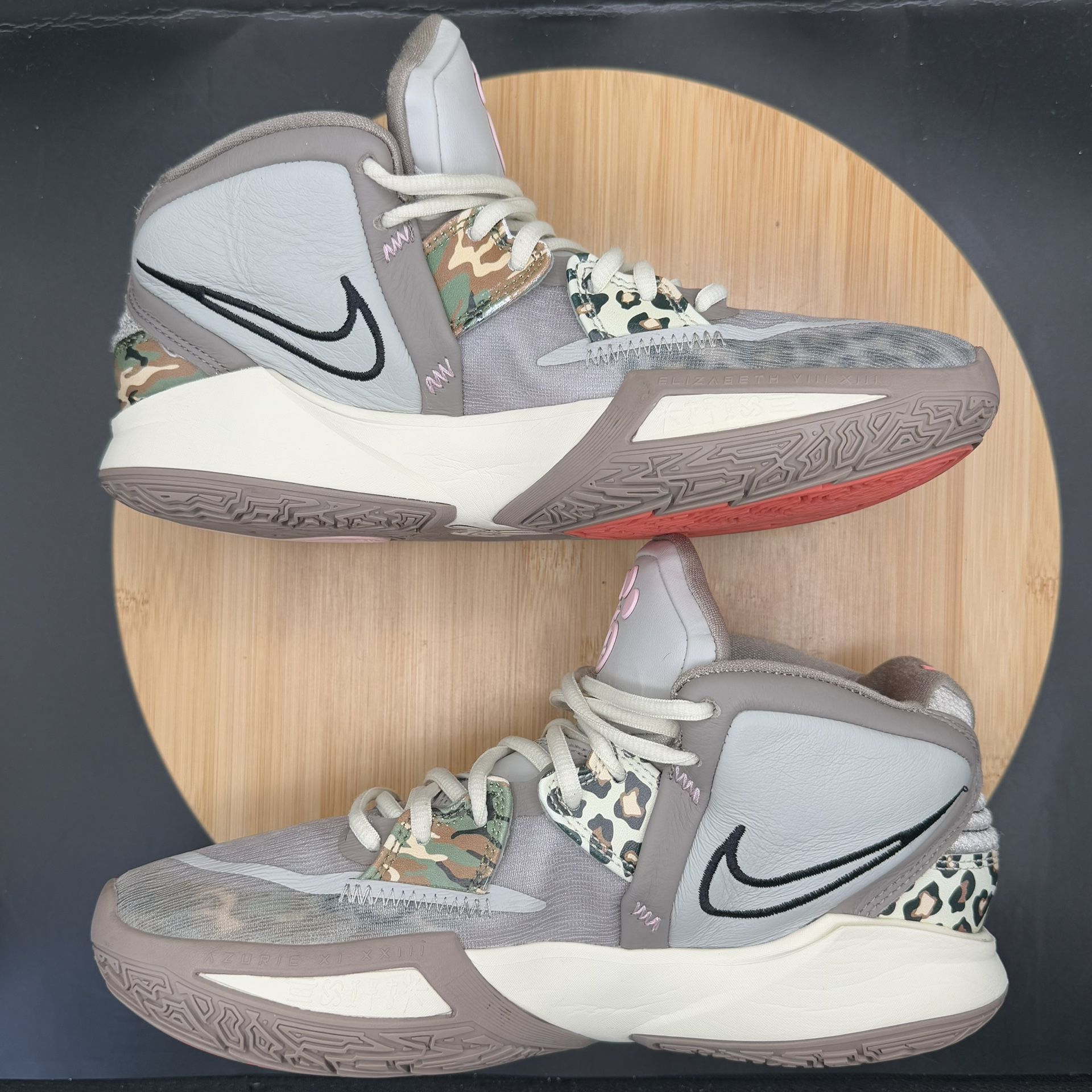Nike Kyrie Infinity Leopard Camo Mens Size 8 Gray Basketball Sne - photo 5