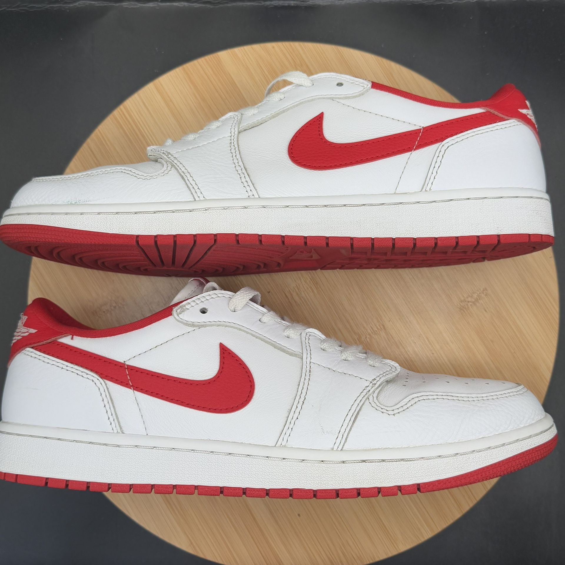 Nike Air Jordan 1 Low Retro OG White University Red Men’s Size 1 - photo 4