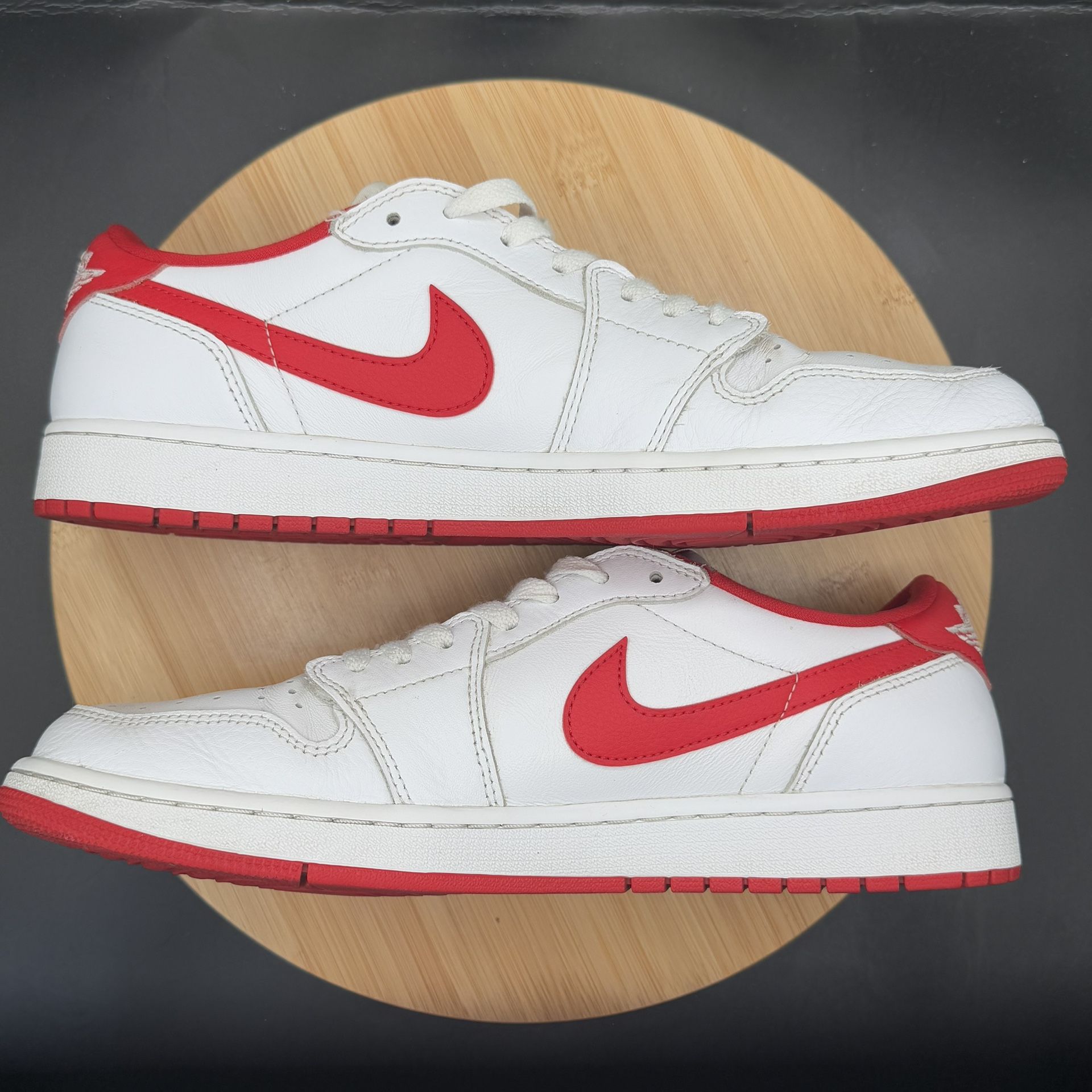 Nike Air Jordan 1 Low Retro OG White University Red Men’s Size 1 - photo 5