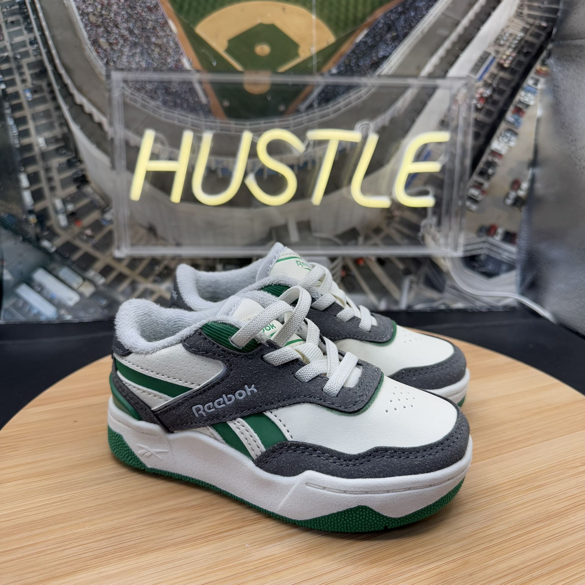REEBOK BB4000 2 (TD) LETTERMAN JACKET PACK - GREY GREEN SZ 8K - photo 2