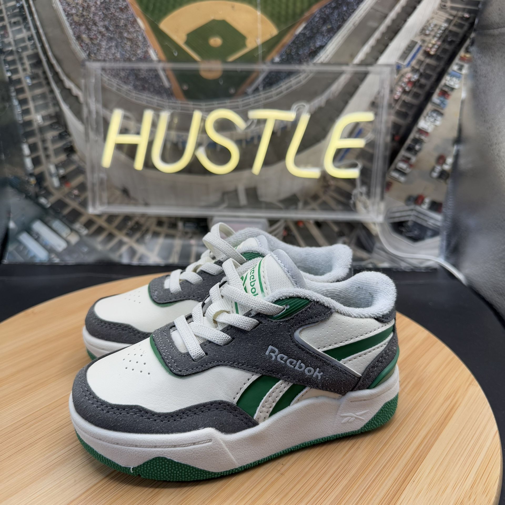REEBOK BB4000 2 (TD) LETTERMAN JACKET PACK - GREY GREEN SZ 8K - photo 3