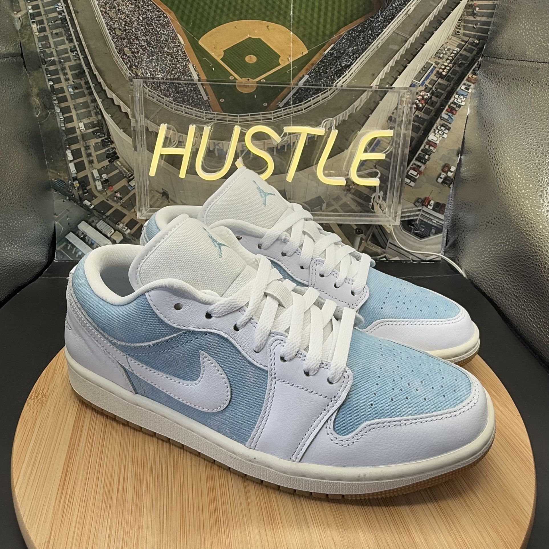 Nike Air Jordan 1 Low Denim Worn Blue Women's Sz 10 - photo 2