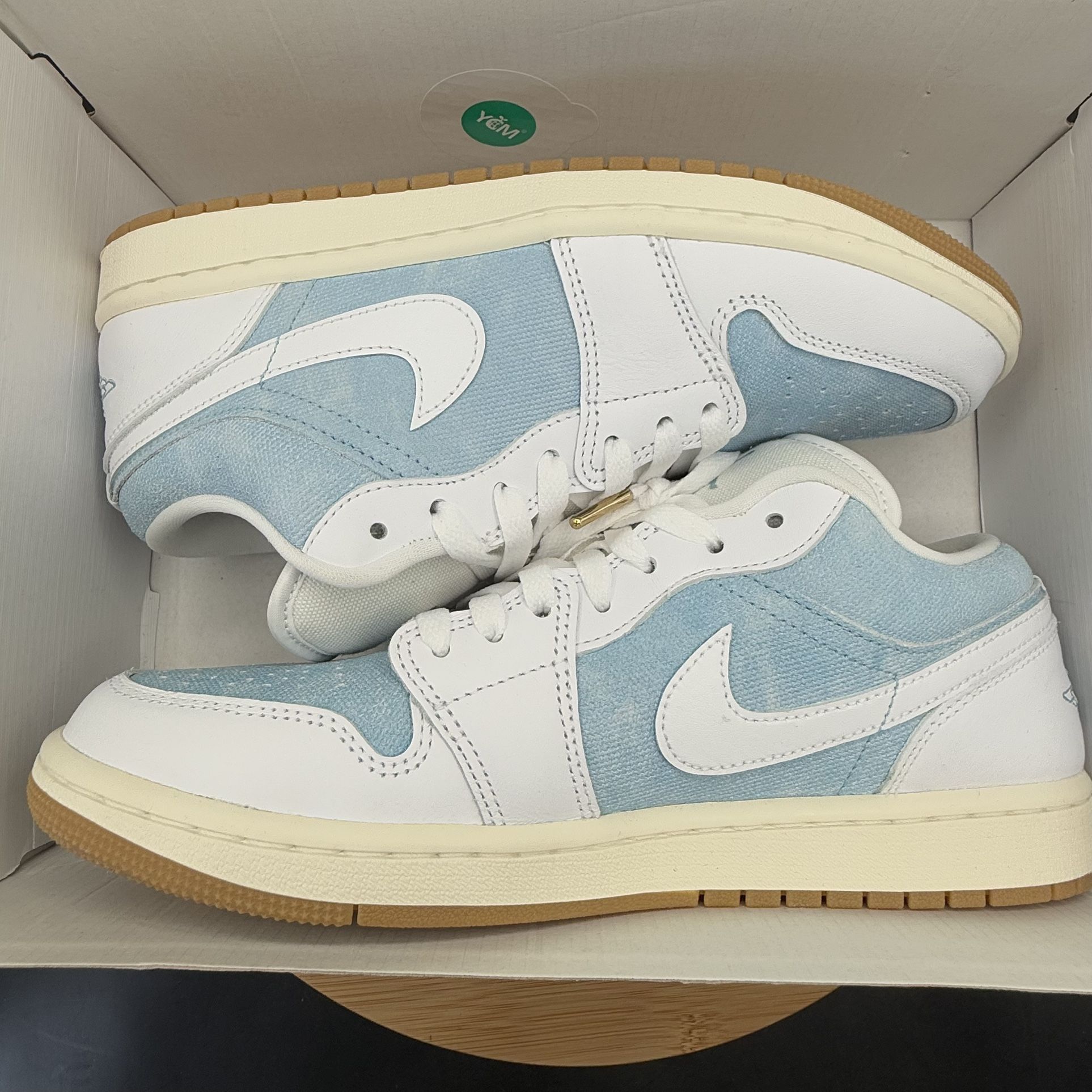 Nike Air Jordan 1 Low Denim Worn Blue Women's Sz 10 - photo 4