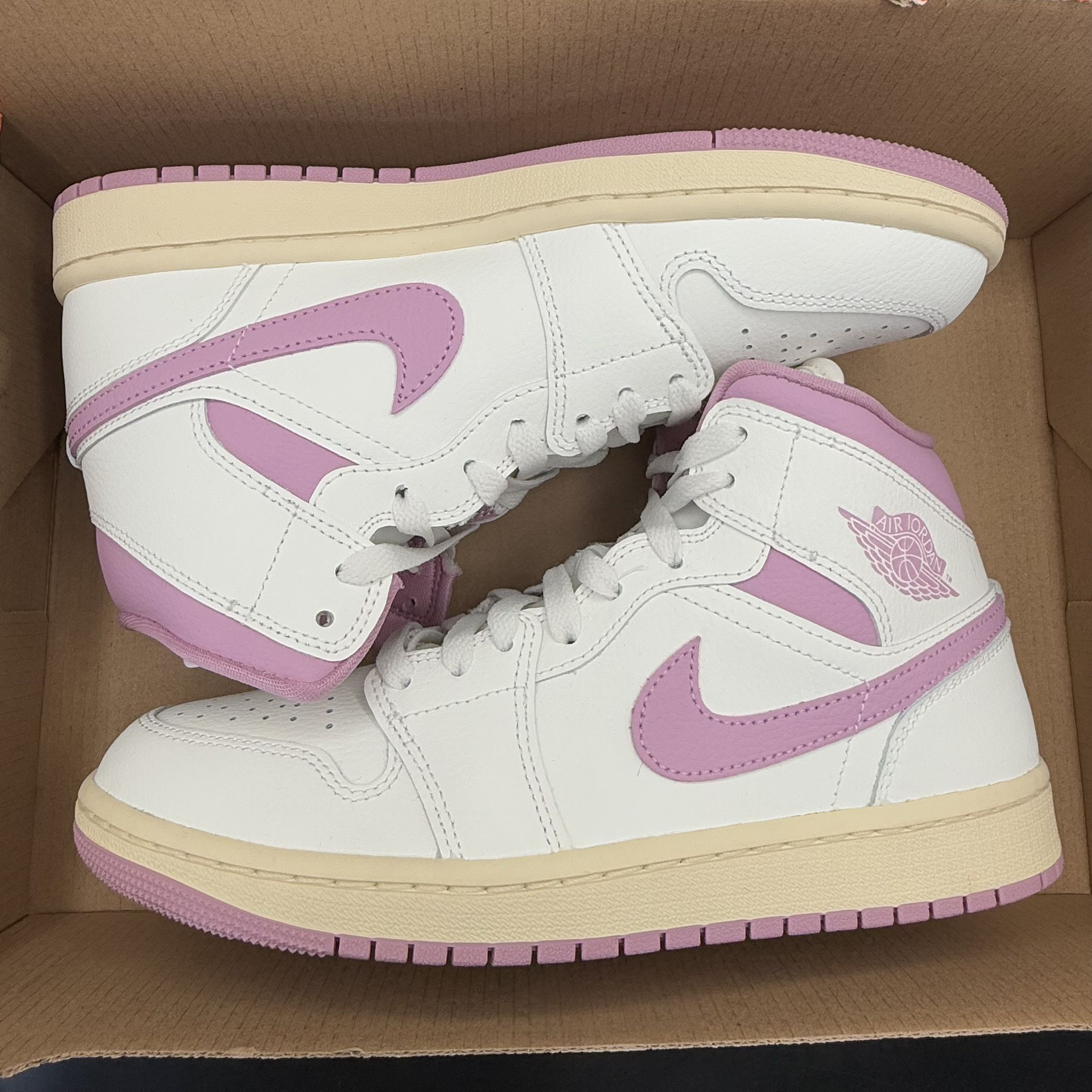 Nike Air Jordan 1 Mid Women’s 'Sail Pnk Coconut Milk' 8.5 New - photo 4