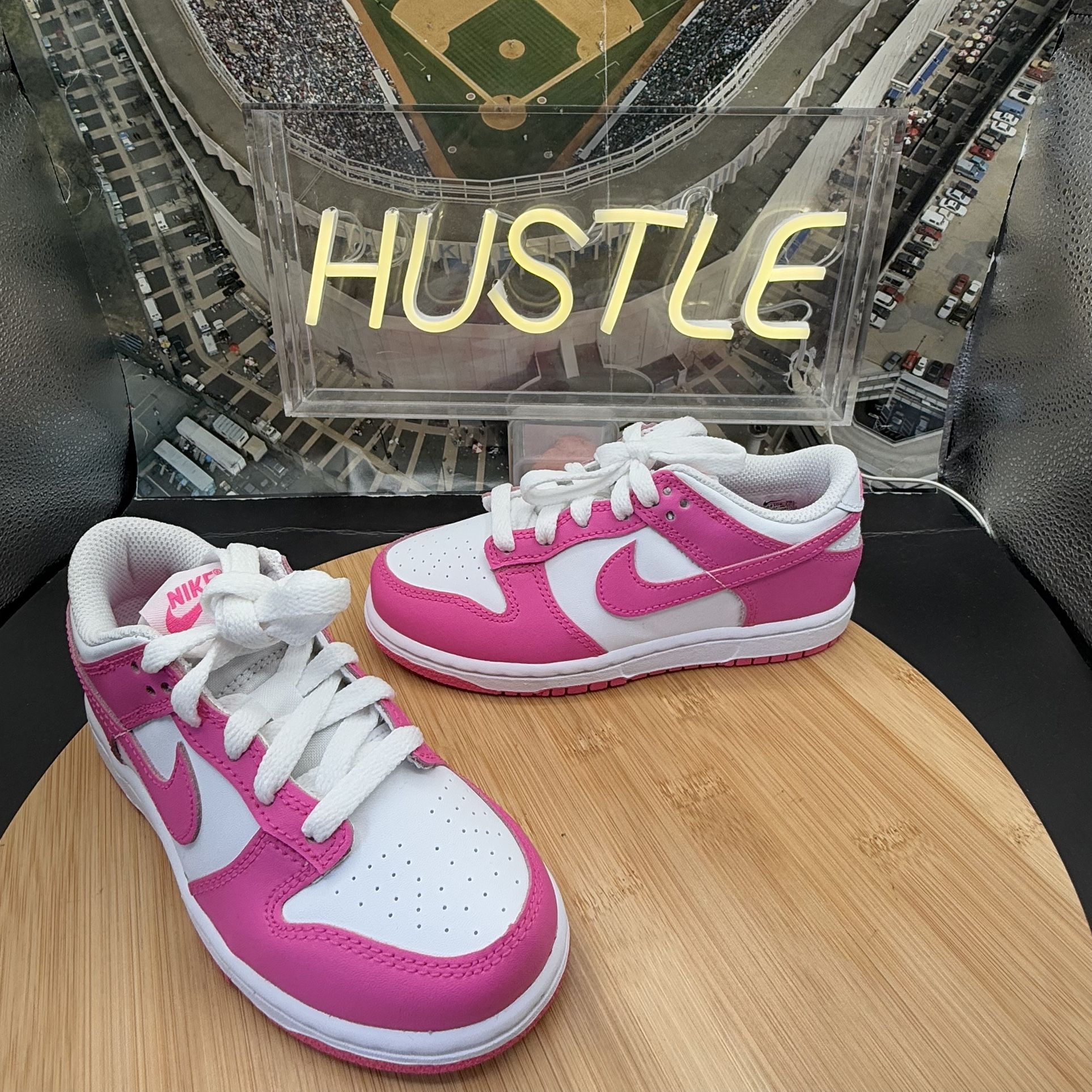 Nike Dunk Low (PS) Athletic Shoes 12C Kids Laser Fuchsia Pnk