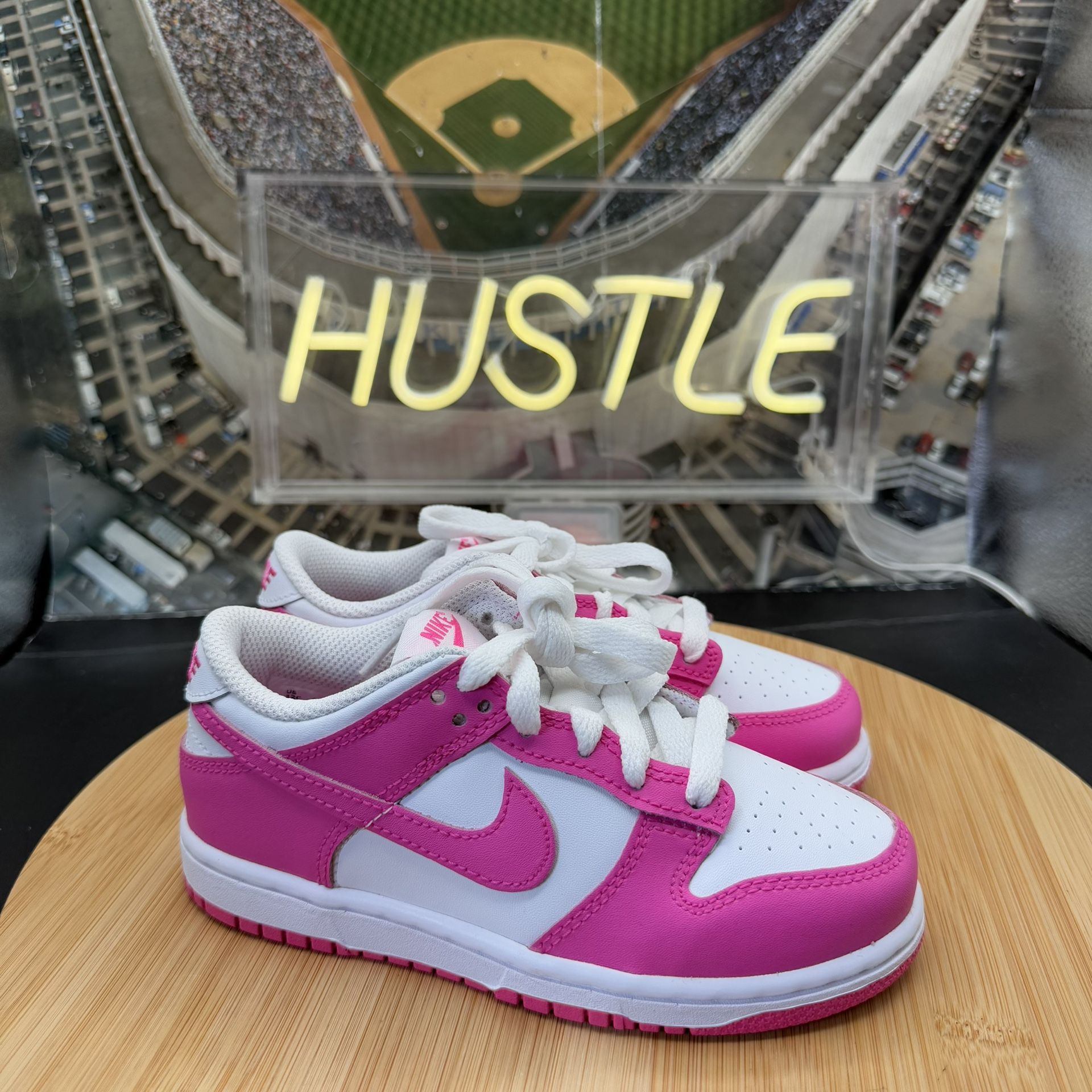 Nike Dunk Low (PS) Athletic Shoes 12C Kids Laser Fuchsia Pnk - photo 2