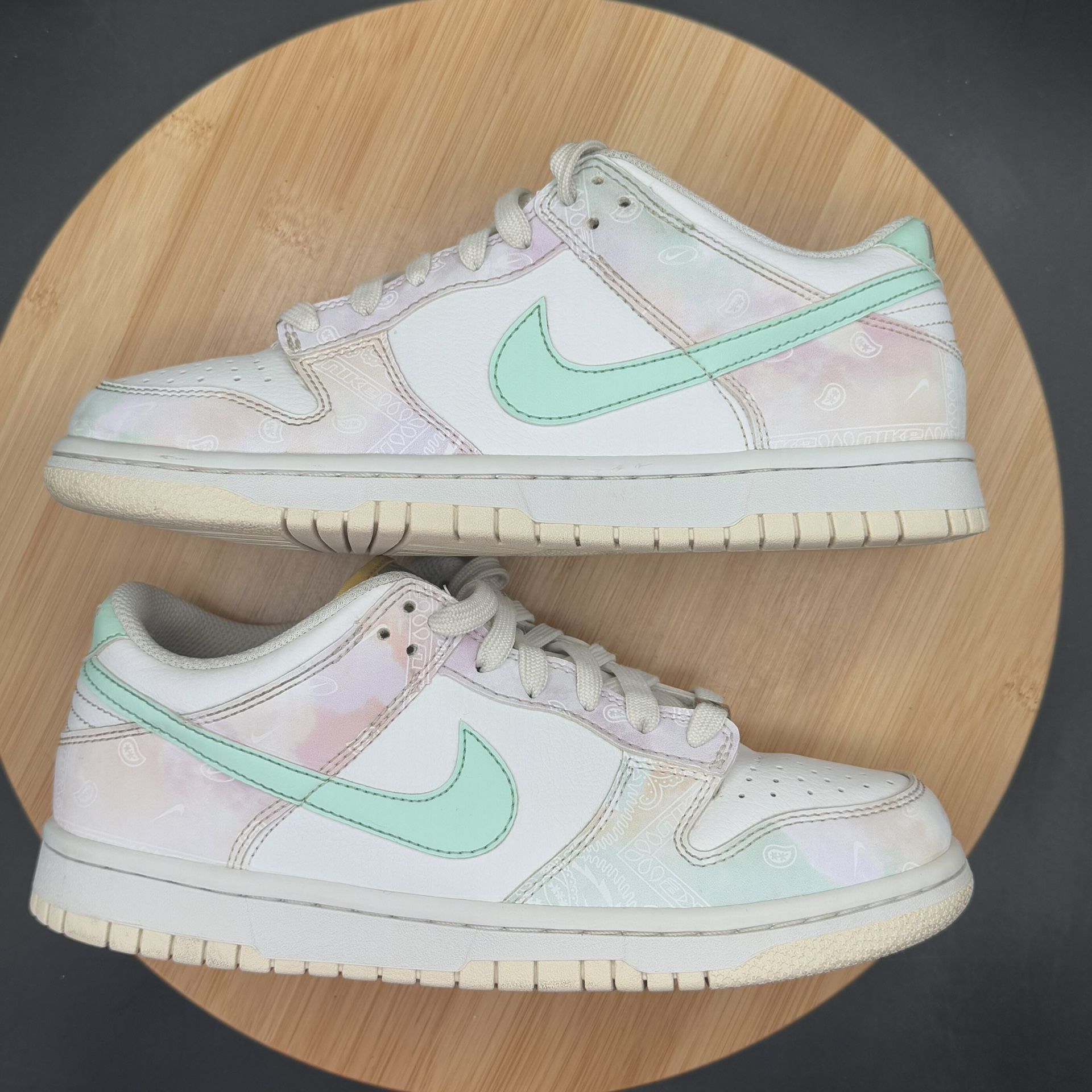 Nike Dunk Low (GS) Youth Size 5.5Y Pastel Paisley - photo 4