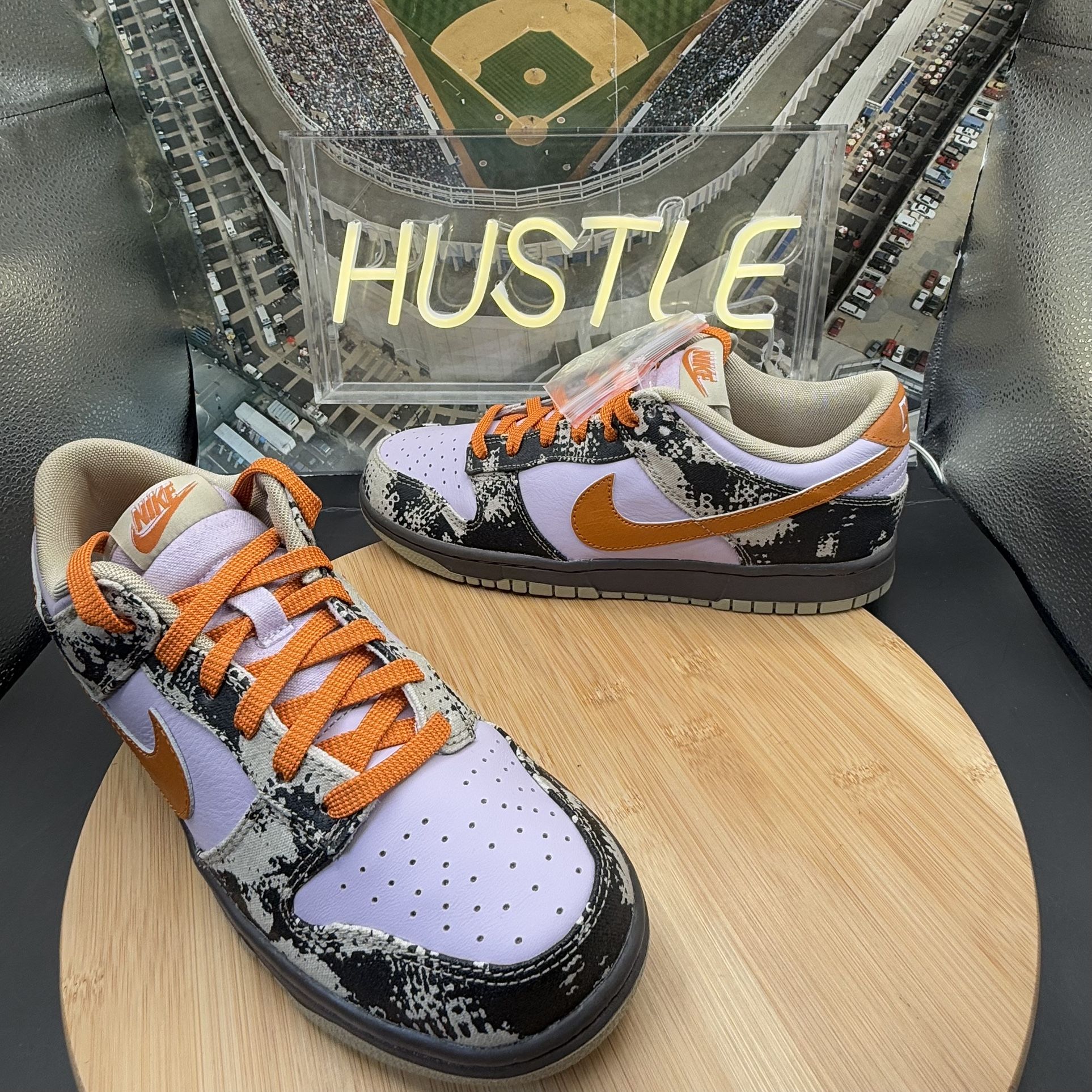 Nike Men's Sz 8 Dunk Low Retro LTD Digital Camo Shoes Desert Kha
