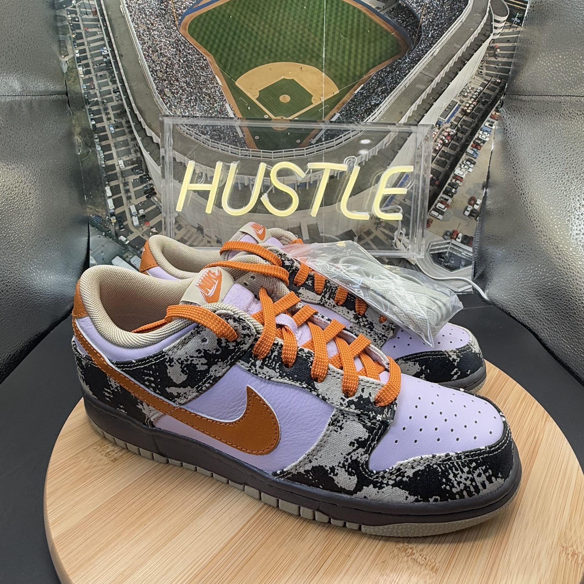 Nike Men's Sz 8 Dunk Low Retro LTD Digital Camo Shoes Desert Kha - photo 2