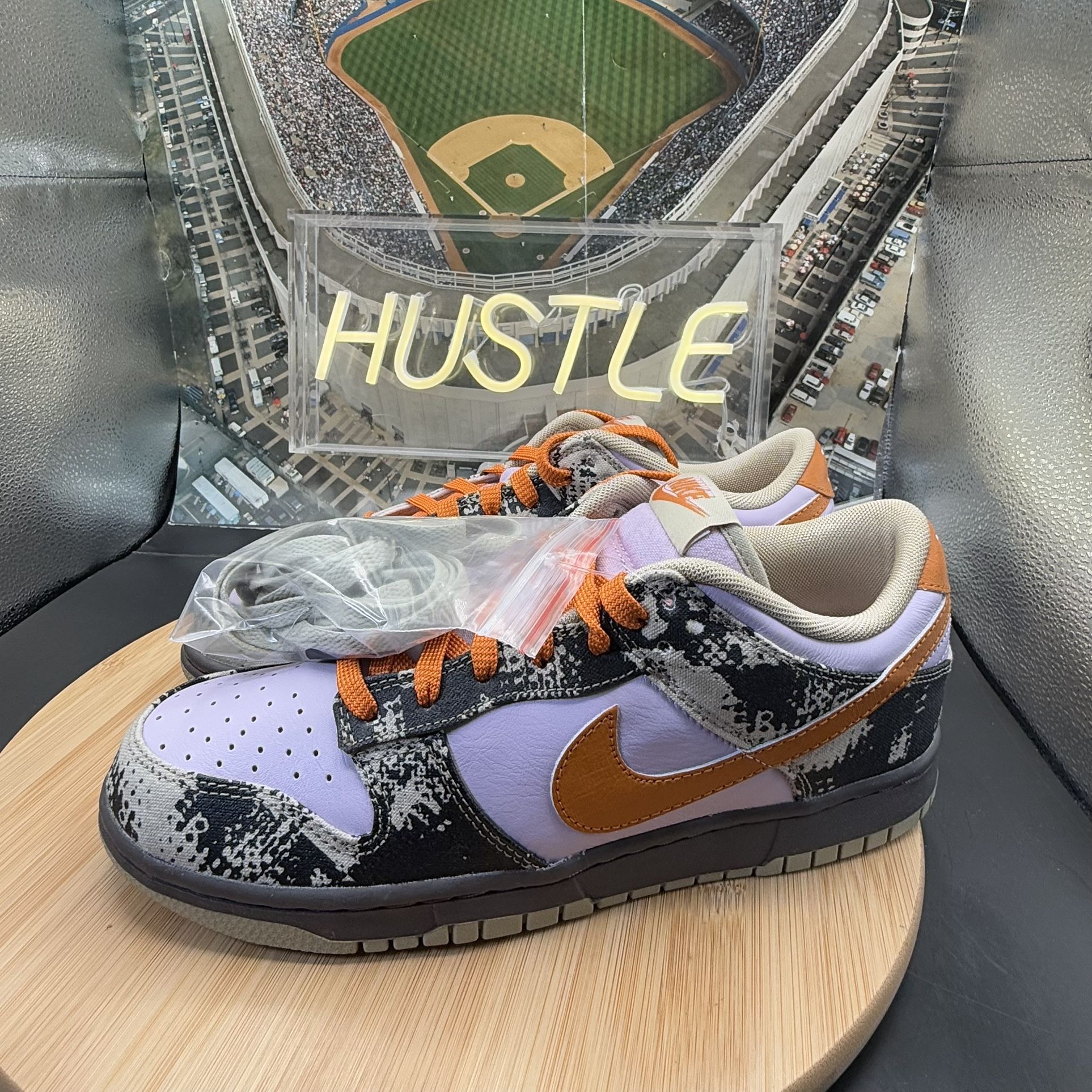 Nike Men's Sz 8 Dunk Low Retro LTD Digital Camo Shoes Desert Kha - photo 3