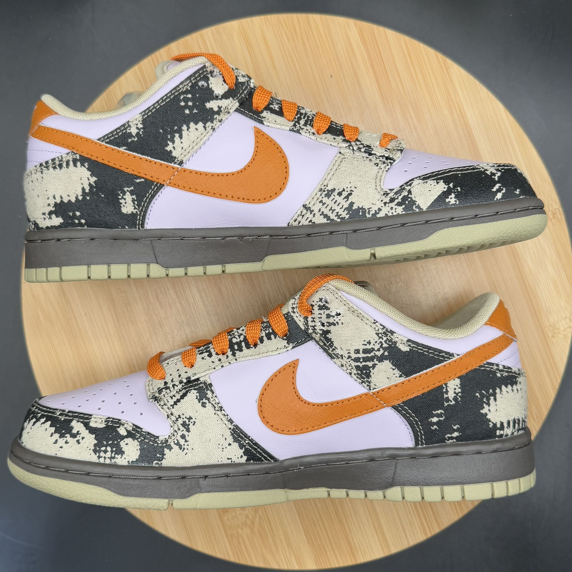 Nike Men's Sz 8 Dunk Low Retro LTD Digital Camo Shoes Desert Kha - photo 5