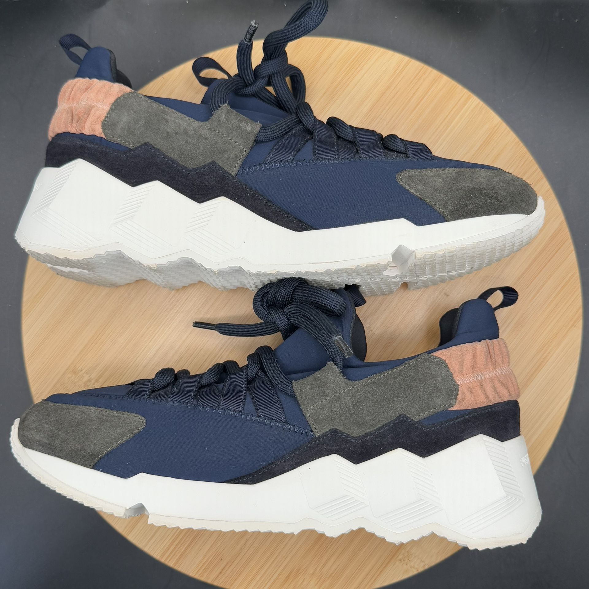 Pierre Hardy Trek Comet sneakers Navy/ Grey Suede and pink Men’s - photo 4