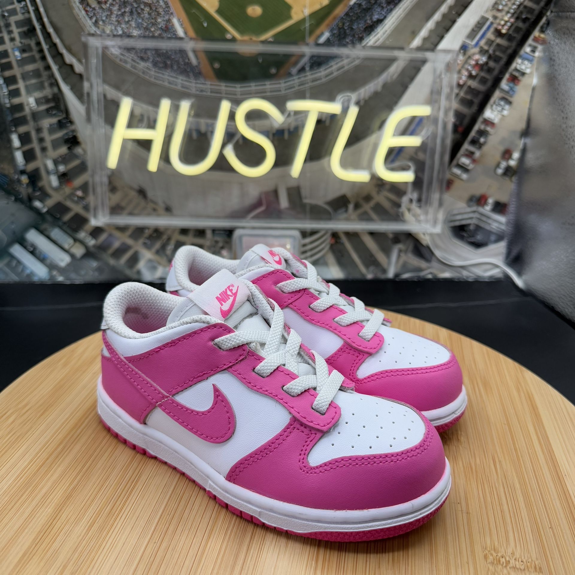 Nike Dunk Low Laser Fuchsia Pnk Barbie Sneakers Sz 10C - photo 2