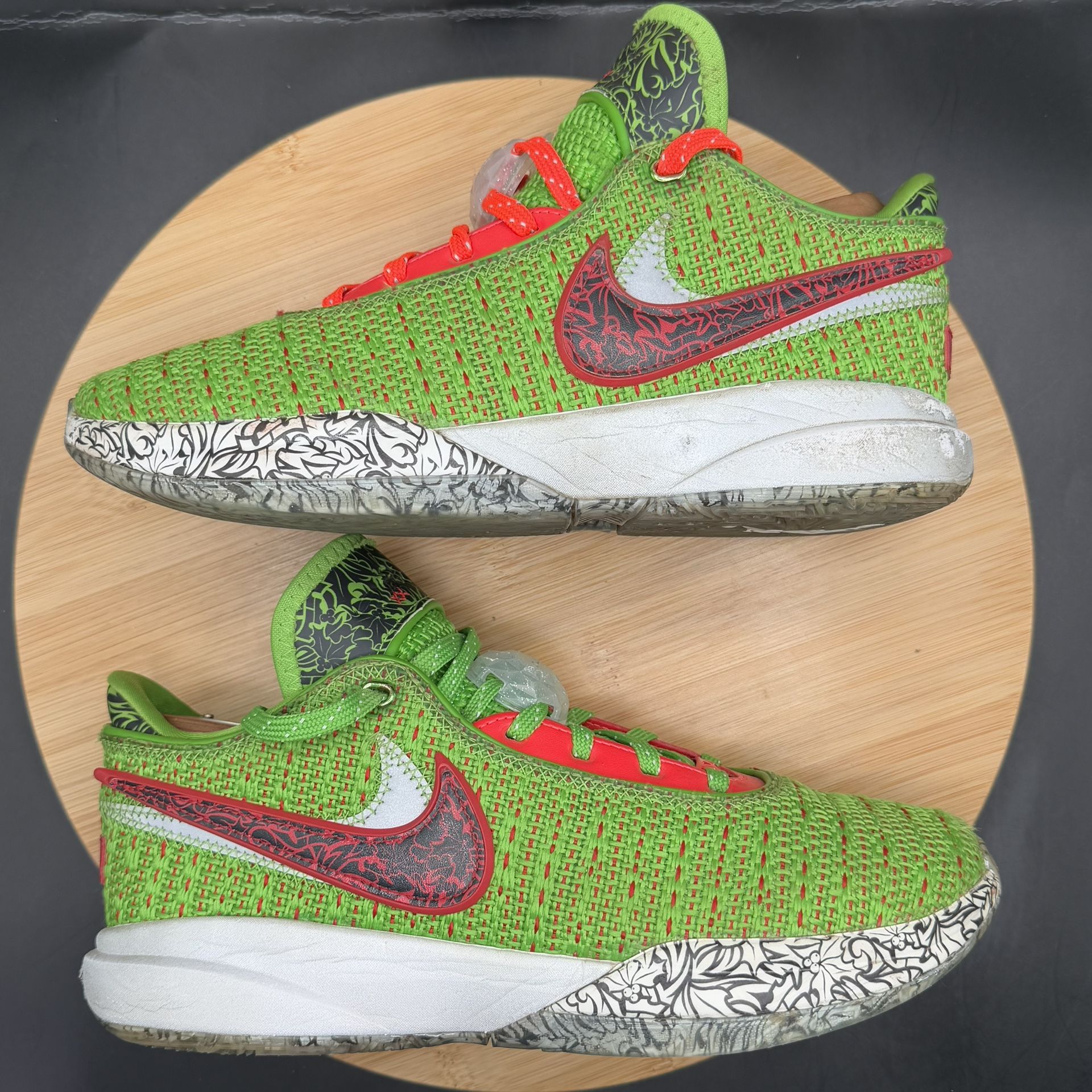 Nike Lebron XX 20 'Stocking Stuffer' Green Sneakers (GS) Size 6. - photo 4