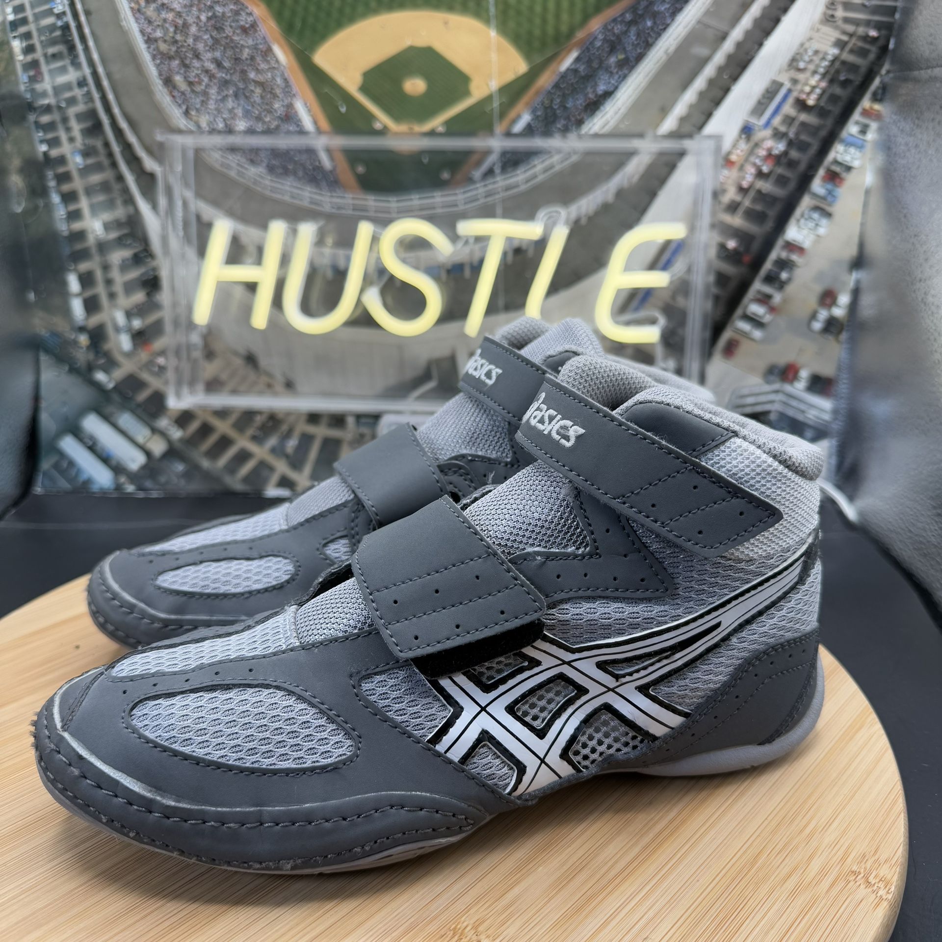 ASICS Matflex 4 (GS) Grey/White Wrestling Shoe Sz 4.5 - photo 3