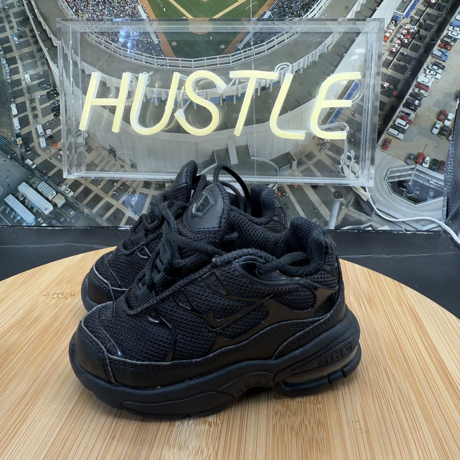 Nike Air Max Plus TD 'Triple Black' Toddler Shoes Sz 5C - photo 3