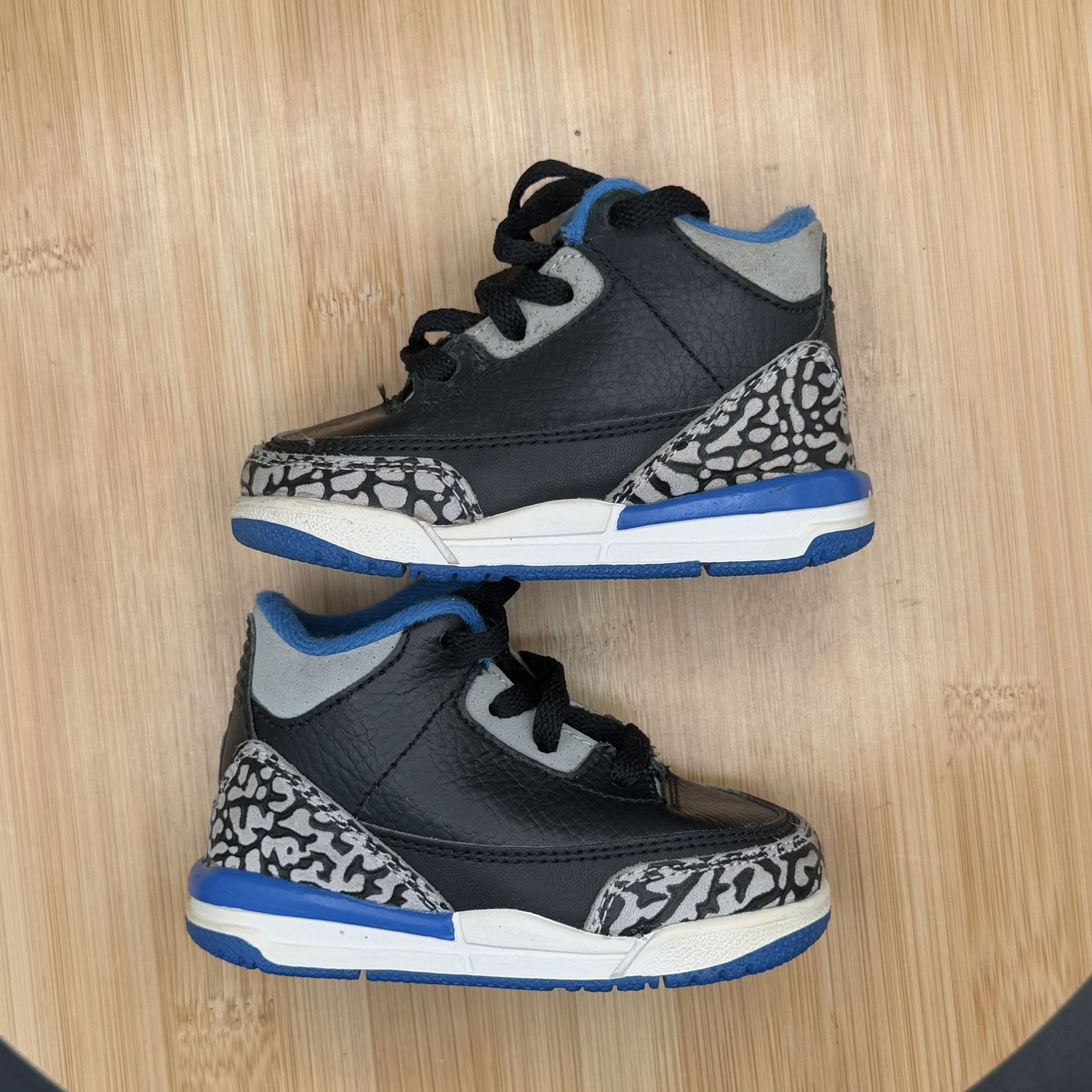 Nike Air Jordan 3 Toddler Sport Blue Retro Sz 4C - photo 4