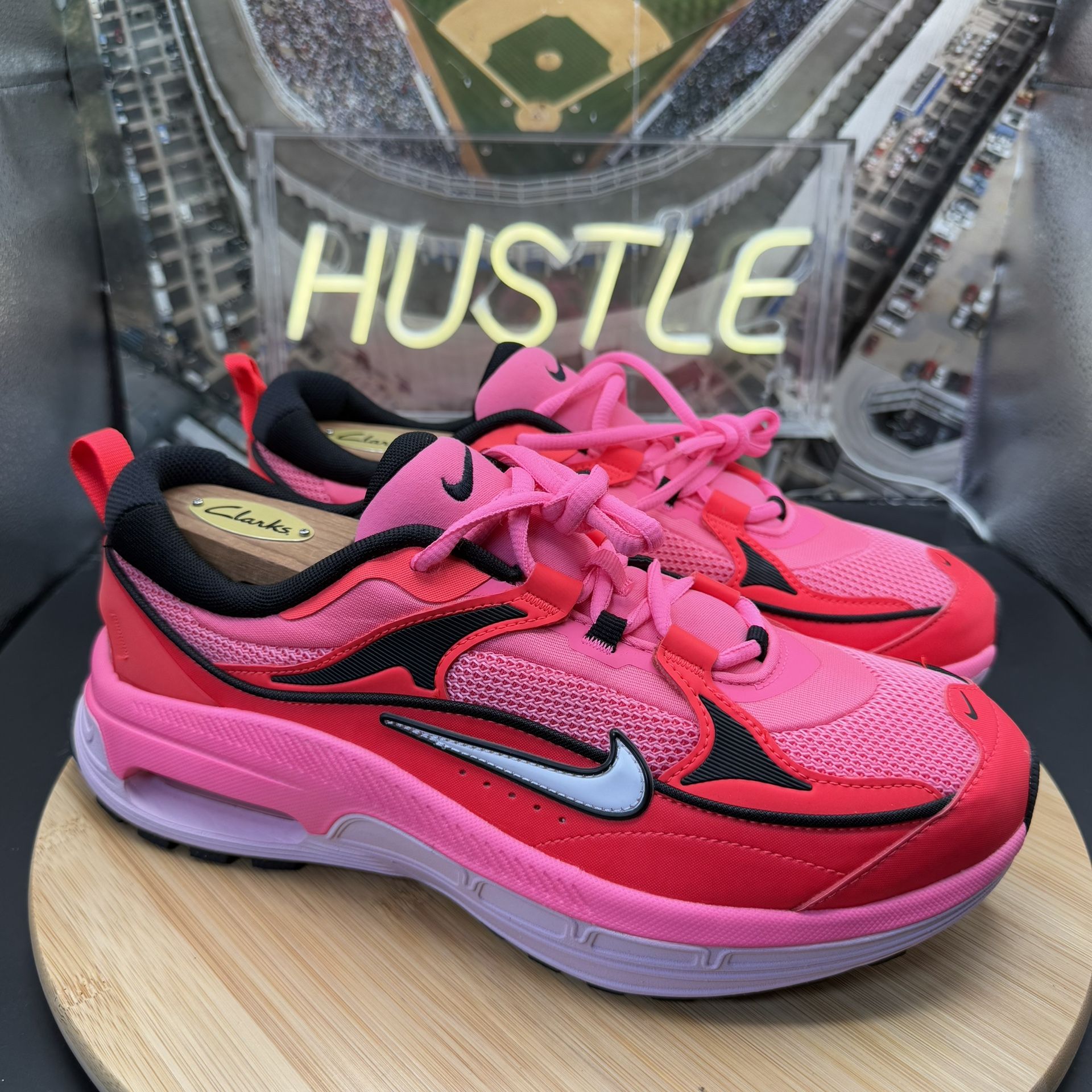 Nike Air Max Bliss Shoes Women's 10.5 Laser Pnk/White/Solar Red - photo 2