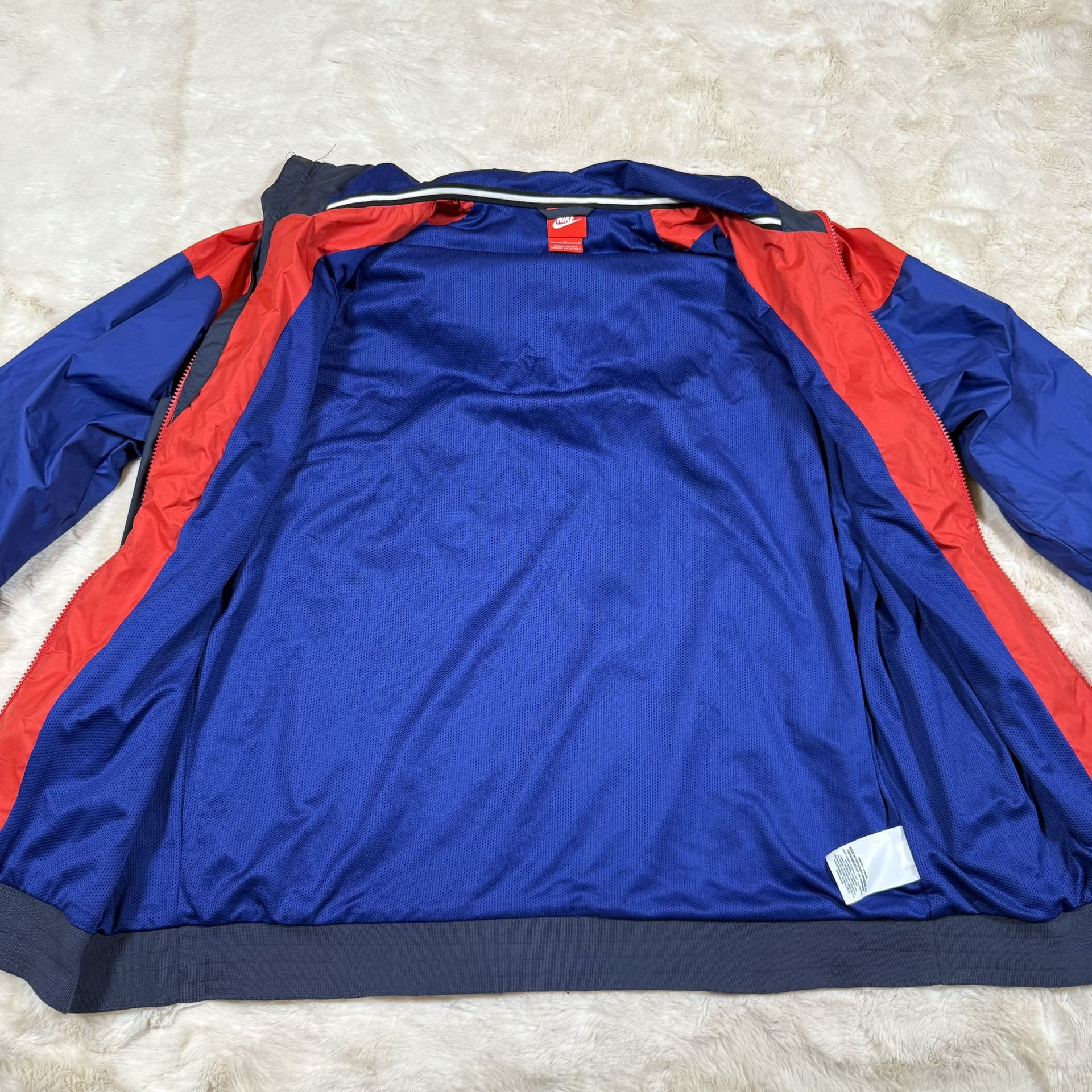 Nike Windrunner Jacket Mens L Blue Red Colorblock Full Zip Windb - photo 3