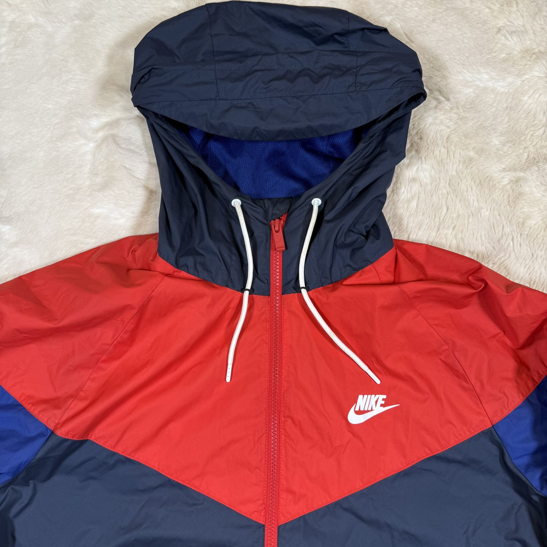 Nike Windrunner Jacket Mens L Blue Red Colorblock Full Zip Windb - photo 4
