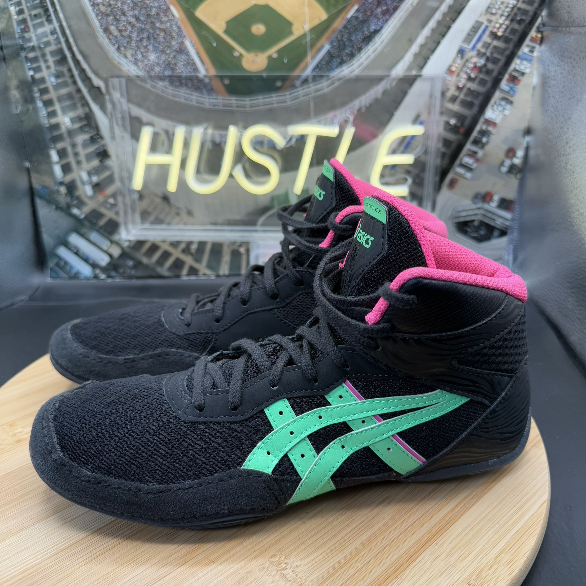 Asics Matflex 7 Black/New Leaf Men’s Sz 7.5 - photo 3