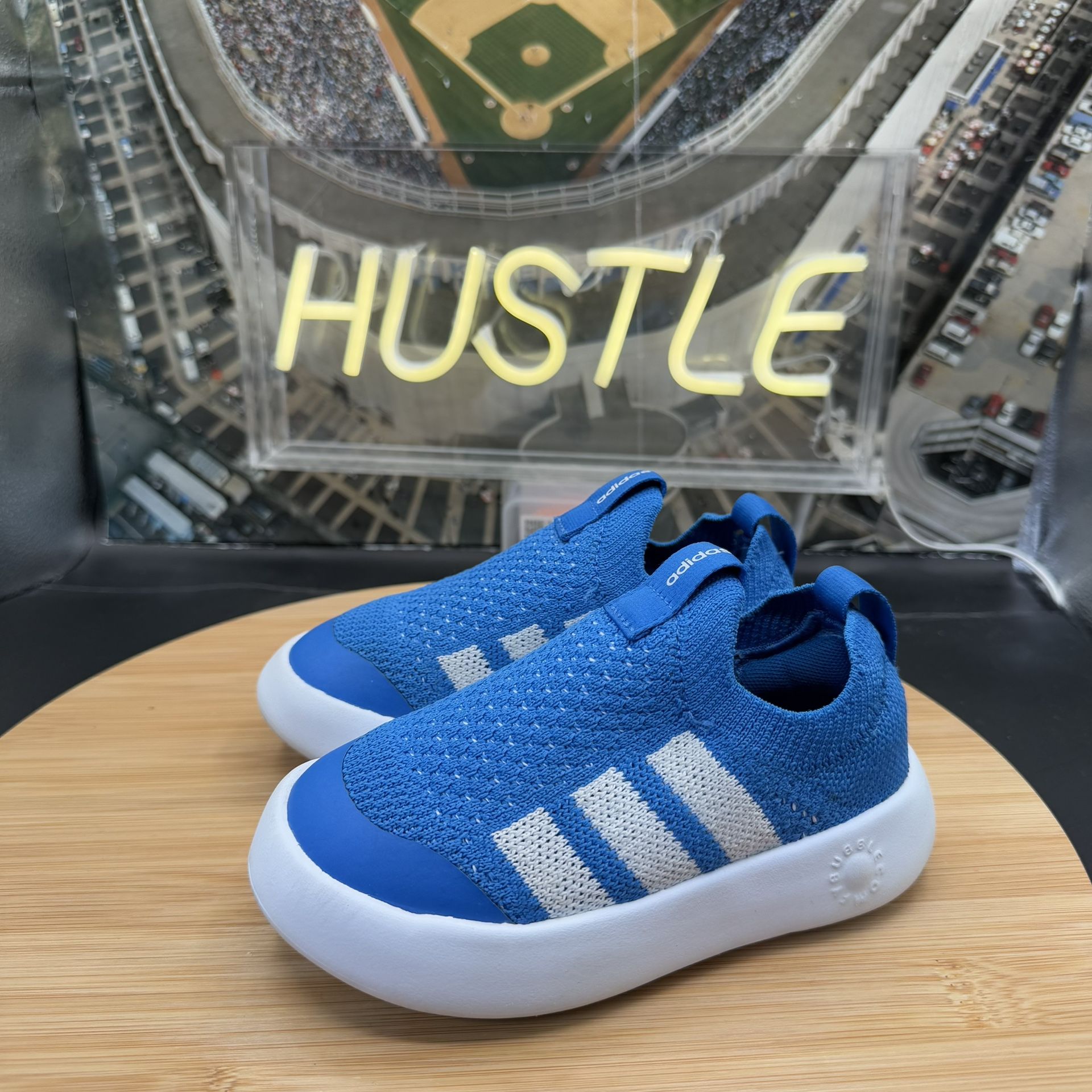 Adidas (TD) Bubblecomfy Slip On Shoes Blue/White Sz 9K - photo 3