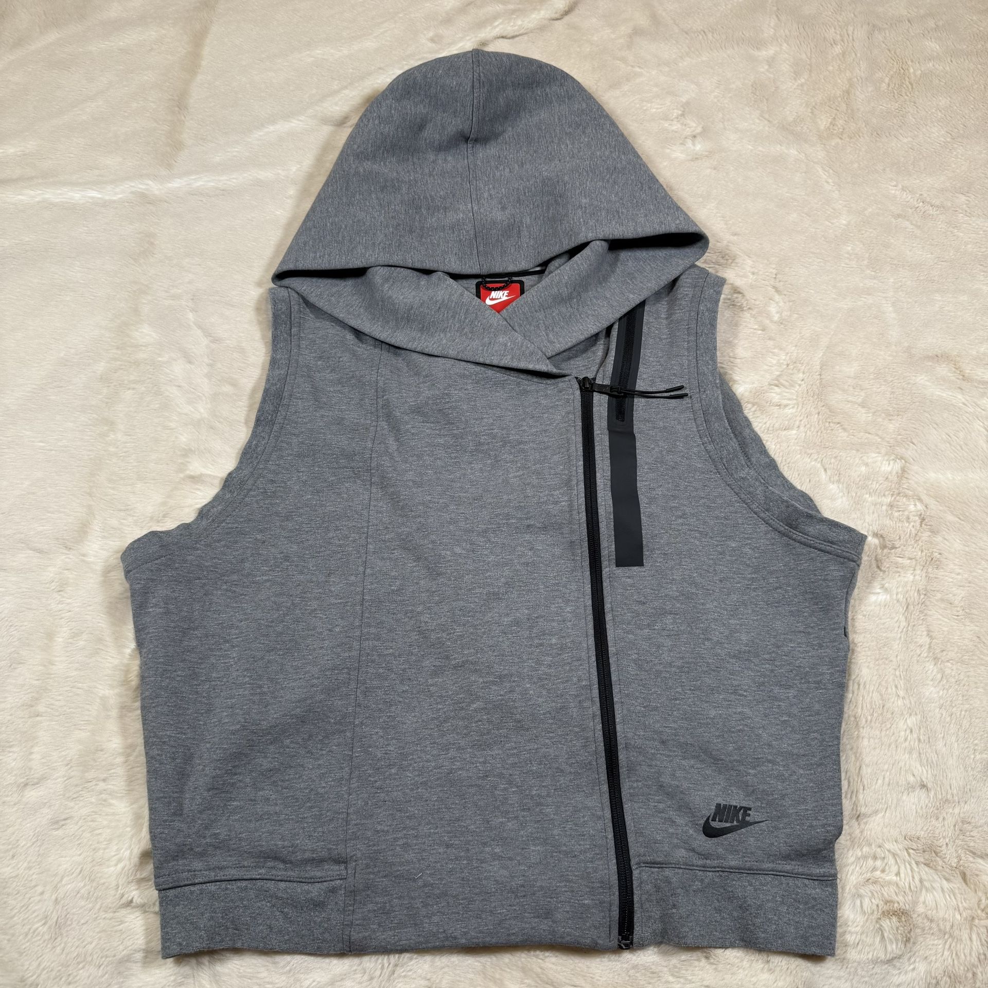 Nike Tech Fleece Heather Grey Hoodie Vest XL